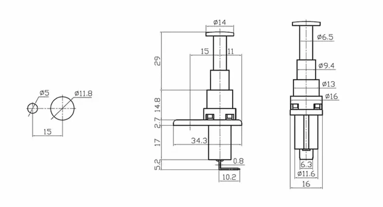 ASW-19 - Pulsante per auto, 20 A, 12 VDC ON-OFF, apertura porta, bagagliaio, cofano, allarme