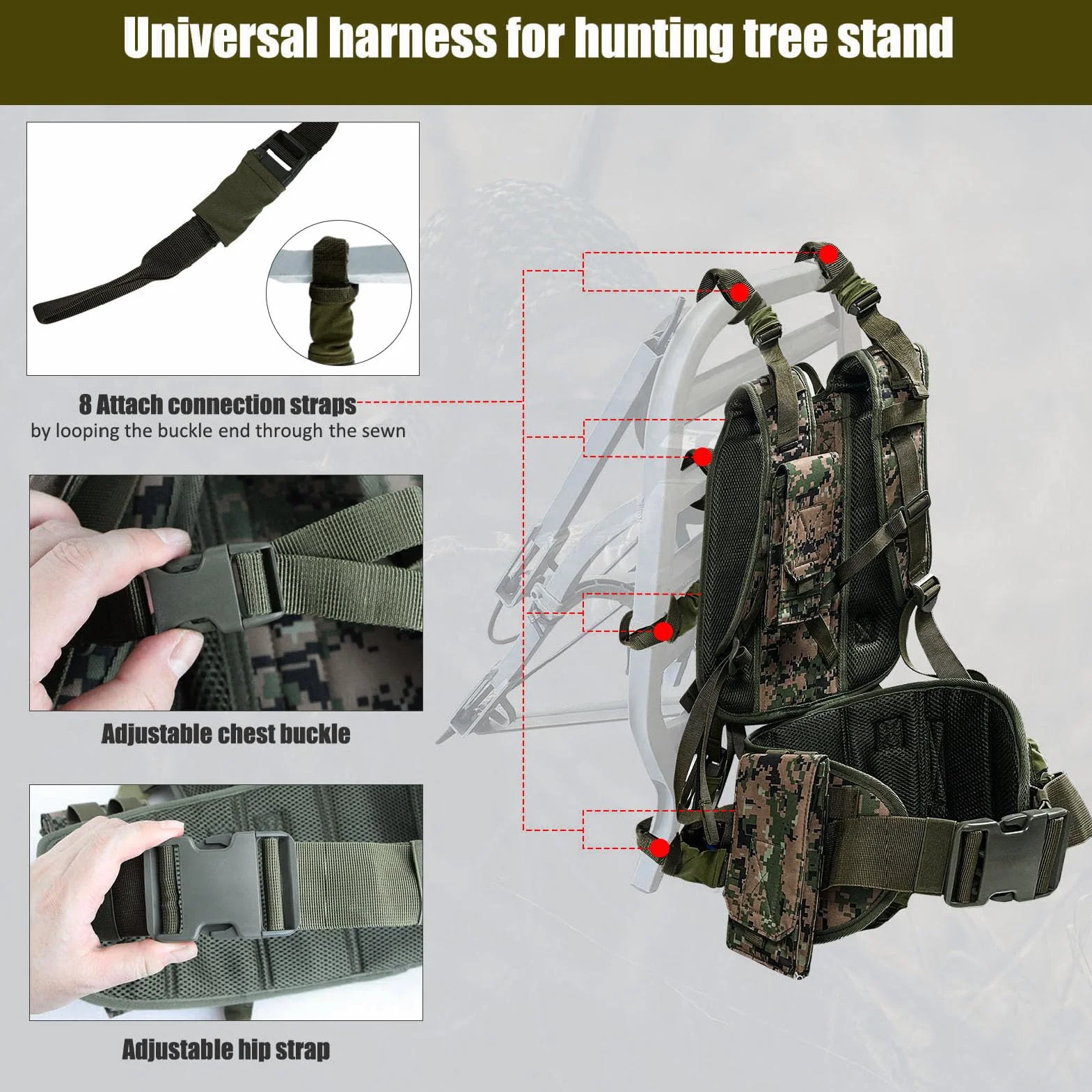 Zaino per Supporto per Albero in Tessuto Oxford 2 in 1 Leggero
