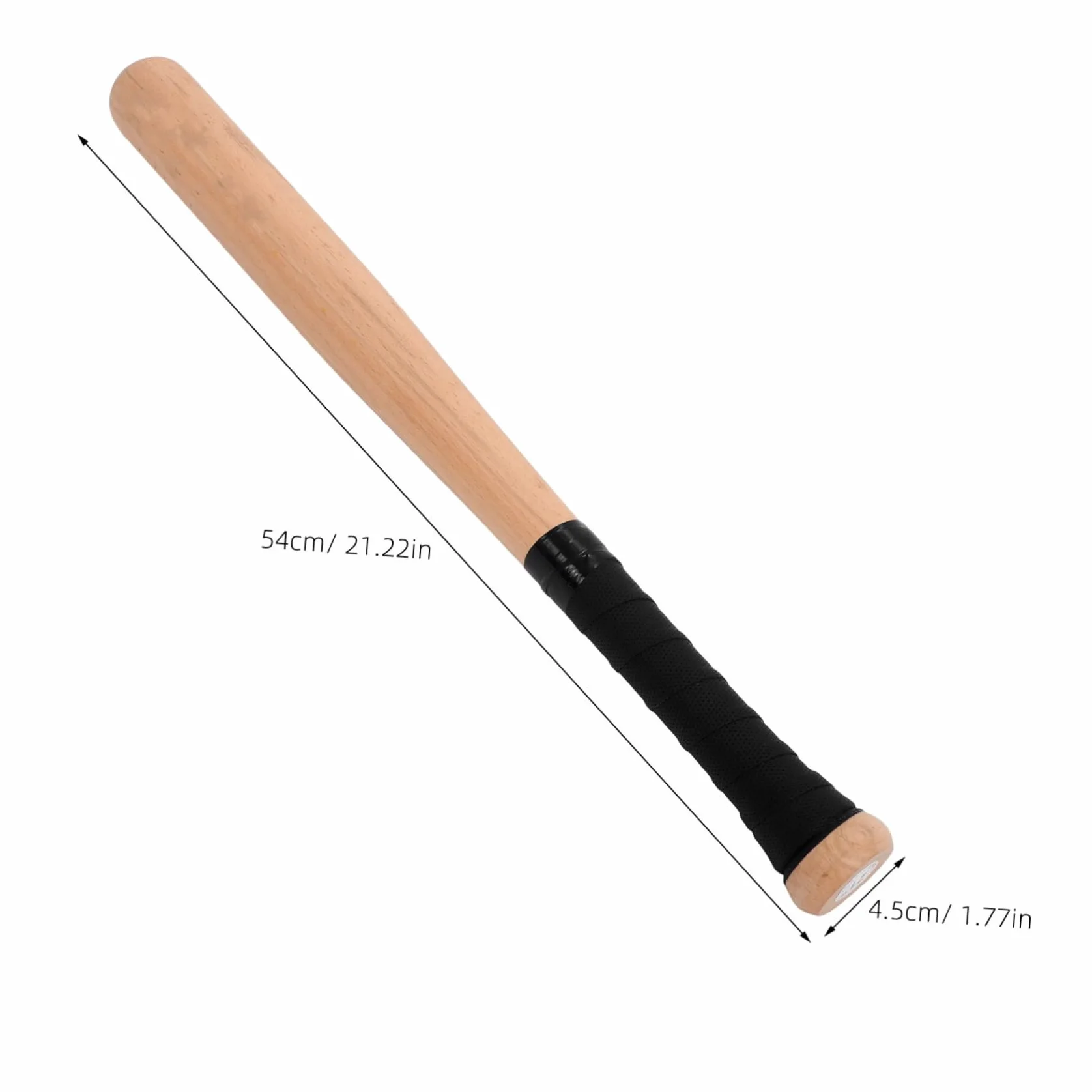 Mazza da Baseball Sportiva in Legno di Faggio 54 Cm Impugnatura e Logo, Bastone Leggero per Allenamento Ragazzo Ragazza, Ragazzi e Adulti, Attrezzatura Outdoor per Esercizi