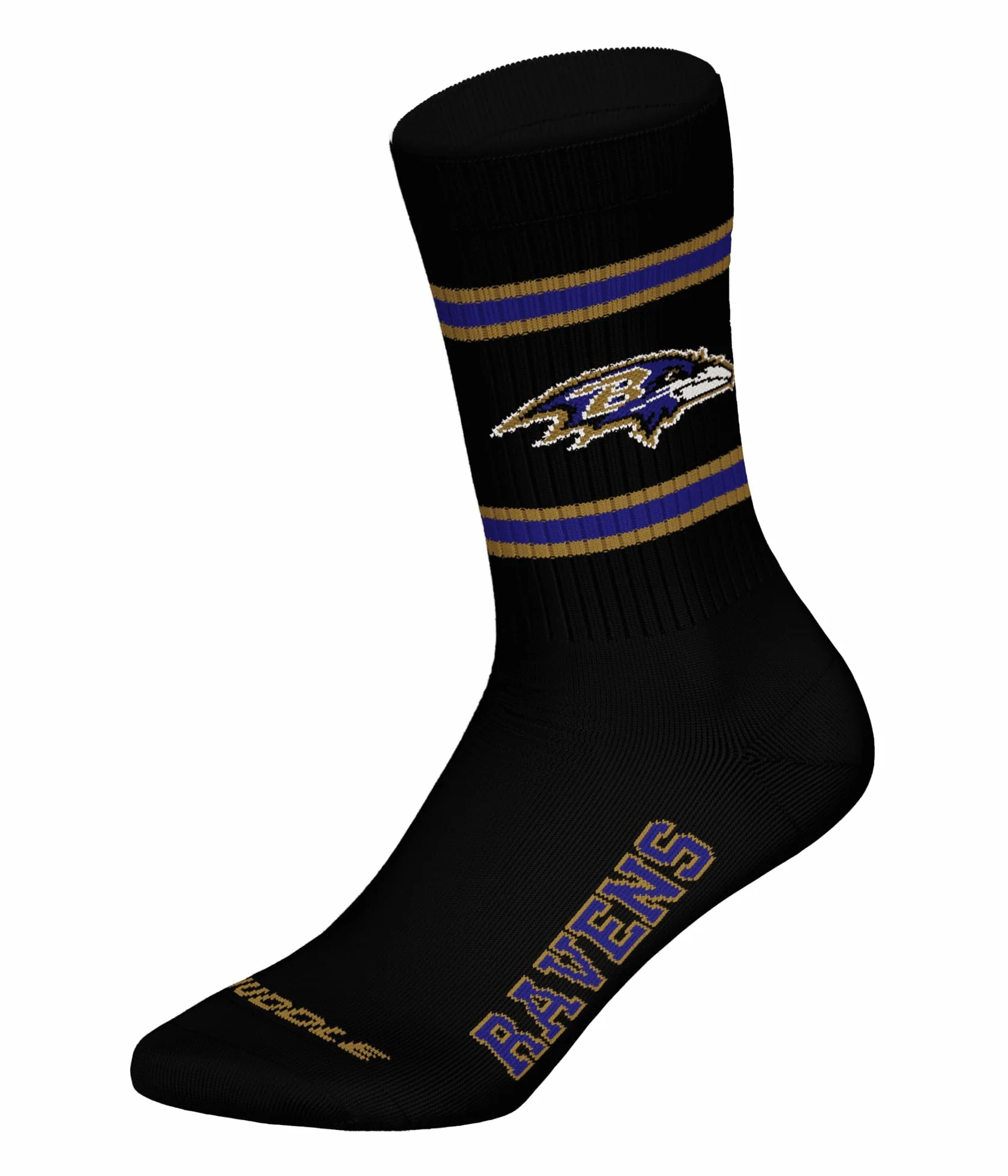 NFL Baltimore Ravens 3pk Crew Socks Unisex Adulto