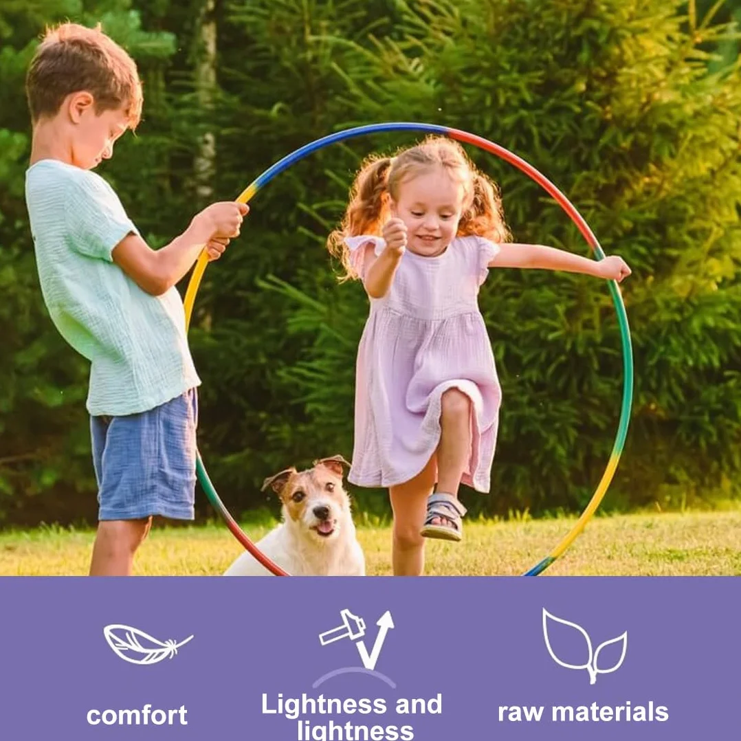 HAGNA Hula Hoop con Peso 8 Parti in Plastica Rimovibile con Corda per Saltare Ginnastica Danza Adulti