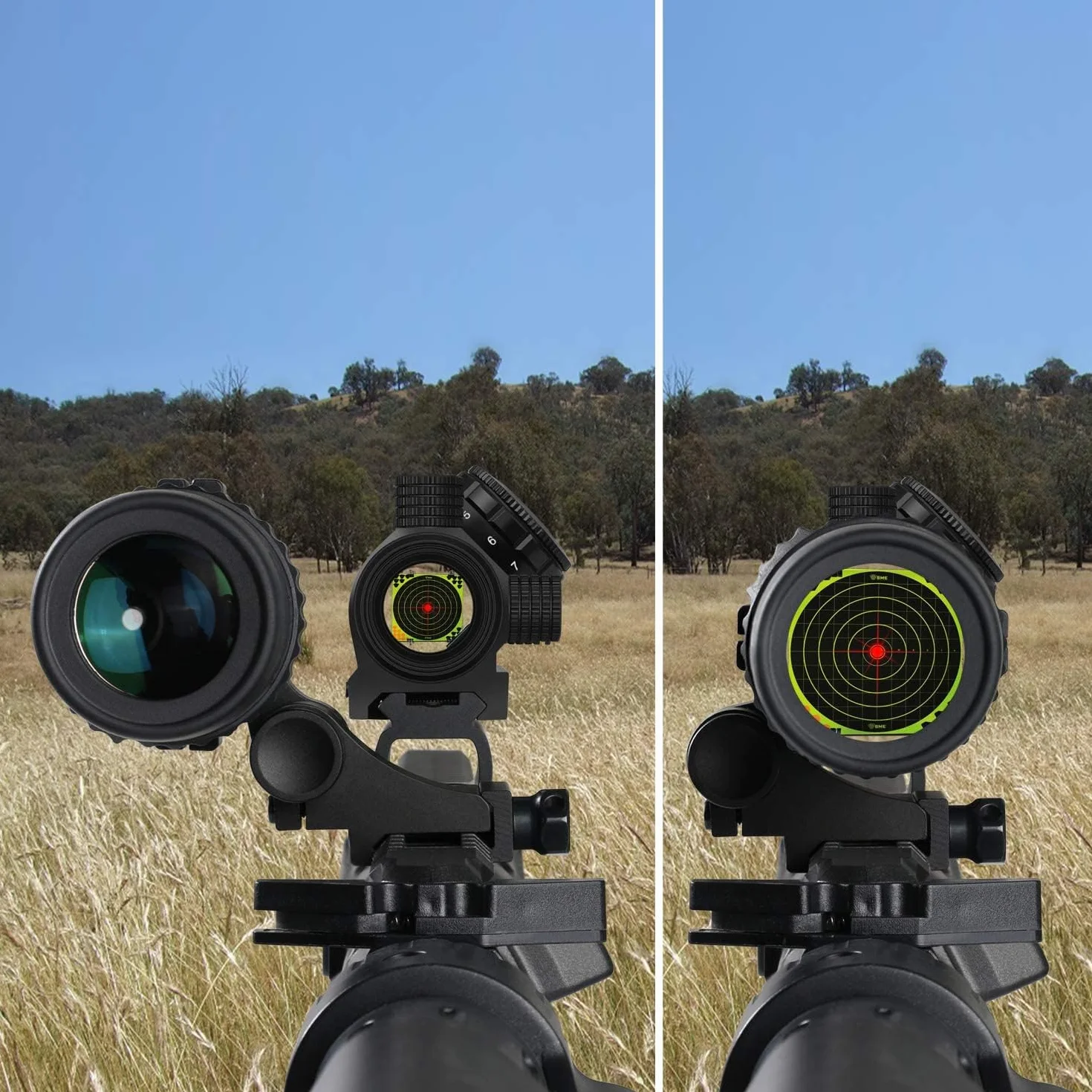 Feyachi M36 1.5X-5X Lente di ingrandimento per mirino rosso con montaggio laterale