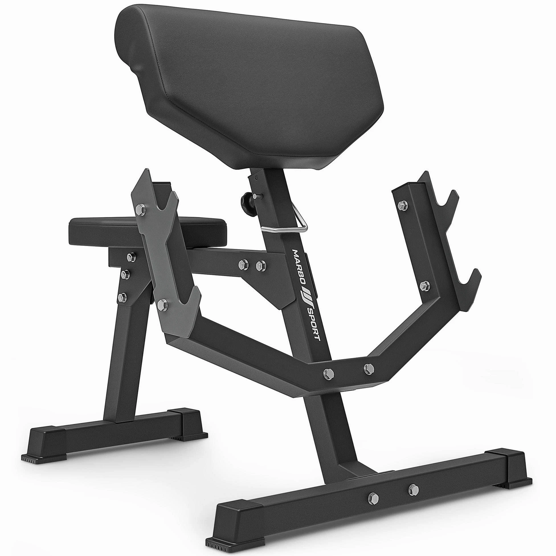 Marbo Sport - Panca Larry Scott MS-L107 2.0 – Panca palestra multifunzione per bicipiti e tricipiti – regolabile per allenamento fitness – Attrezzi palestra casa per esercizi e tonificazione
