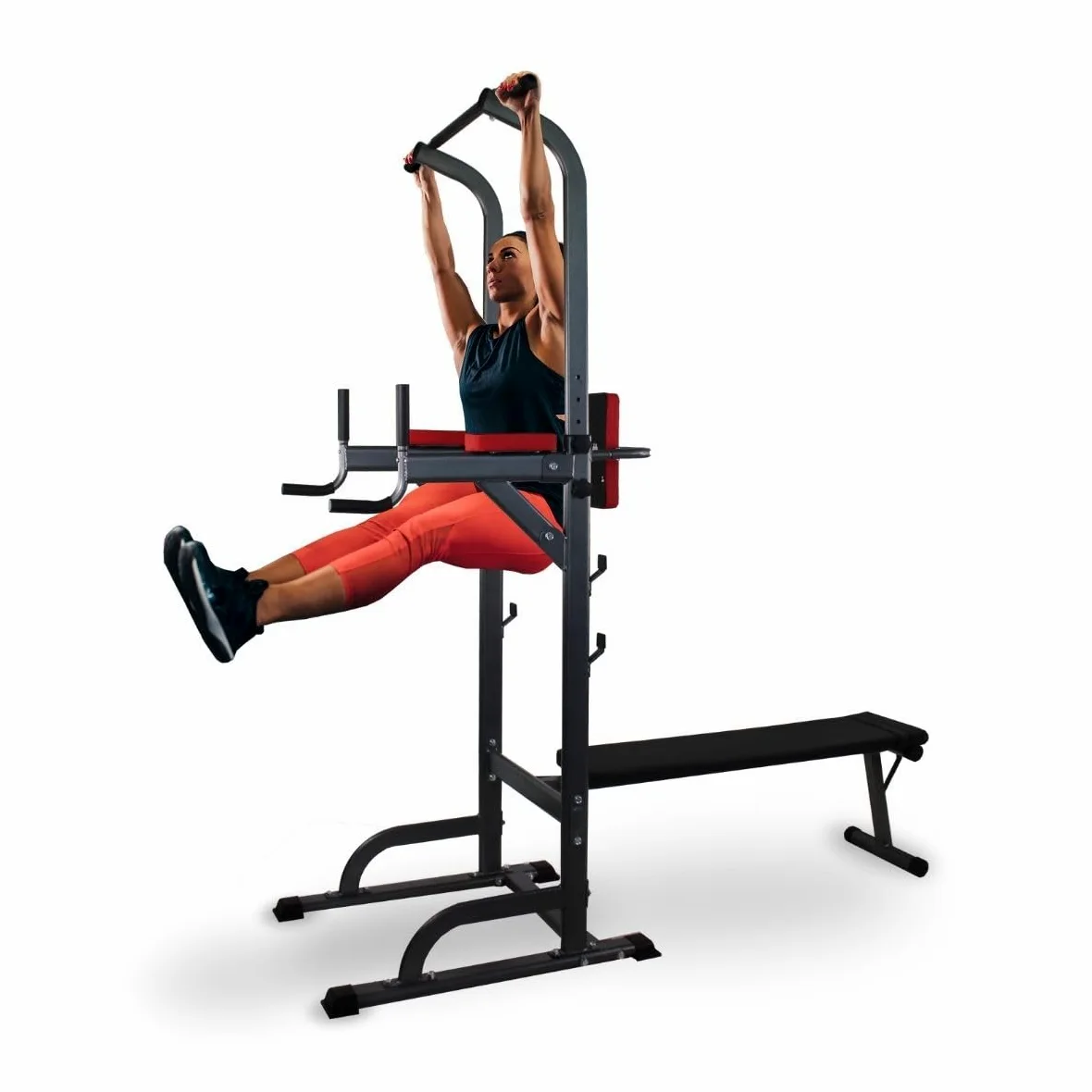 Mobiclinic® Fitness, Stazione per Esercizi, 9 in 1, Domifit, 8 Altezze Regolabili, Panca reclinabile, Multifunzionale, Antiscivolo, Imbottita