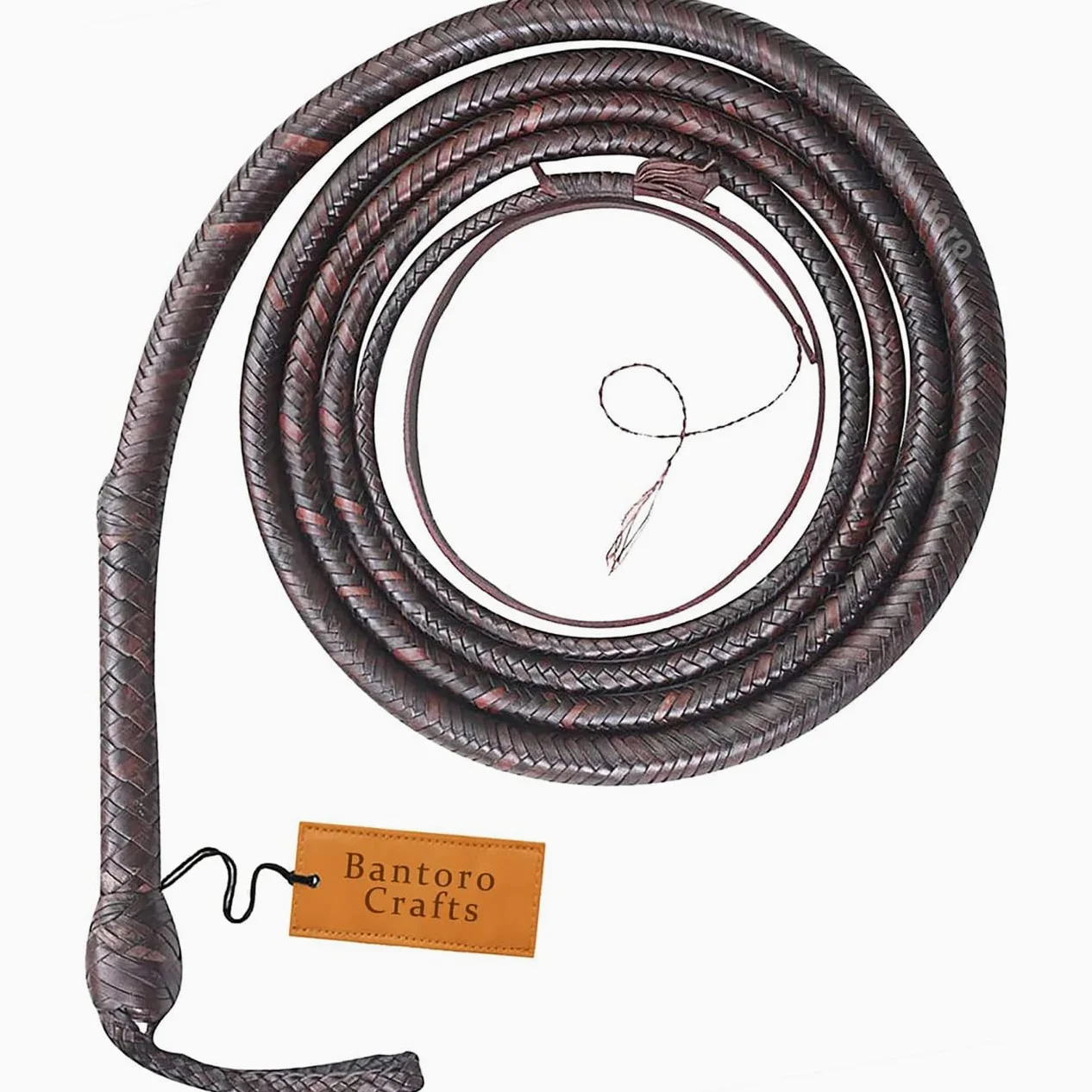 Frusta in Pelle di Canguro Bullwhip16 Trecce Fili Pelle Intrecciata Robusta Pancia a Frusta e Imbottitura Interna in Pelle Frusta Che schiocca Forte