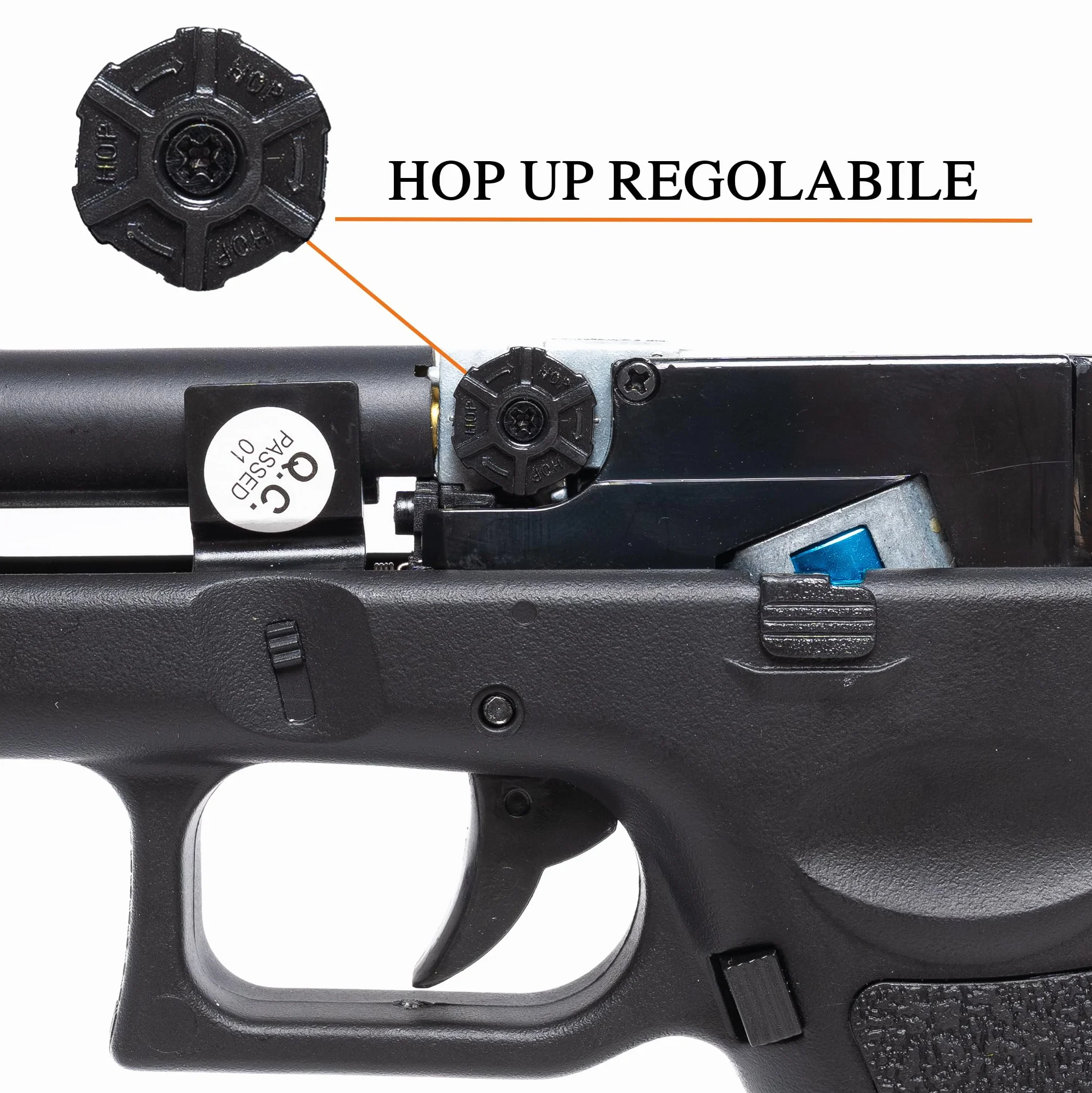 Pistola Softair Elettrica Glock 17 Replica Airsoft Polimeri 0,7 Joule 22x3x14 cm con Batteria 500 mah e Caricabatterie
