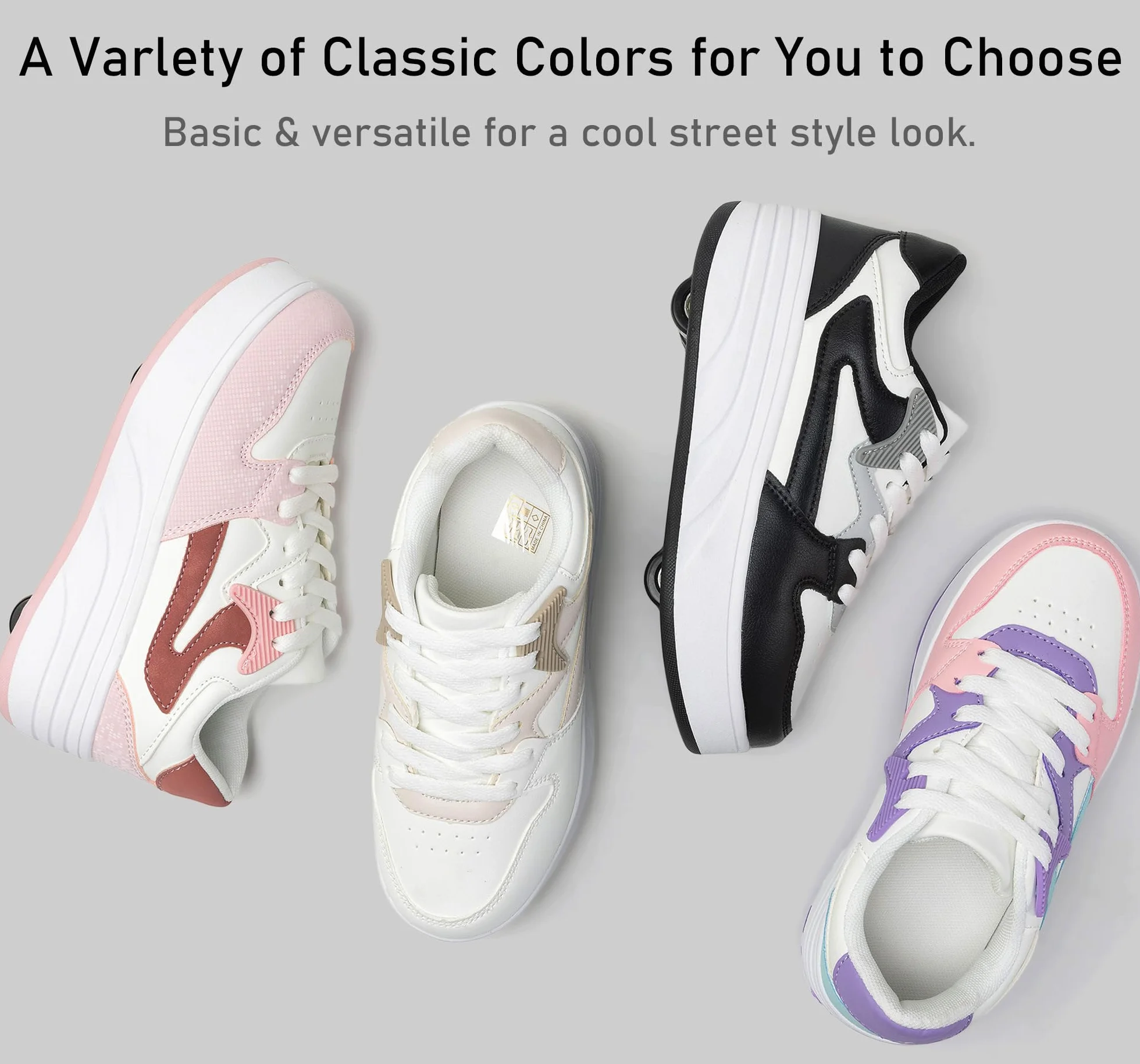 Scarpe da skate bambini con ruote staccabili