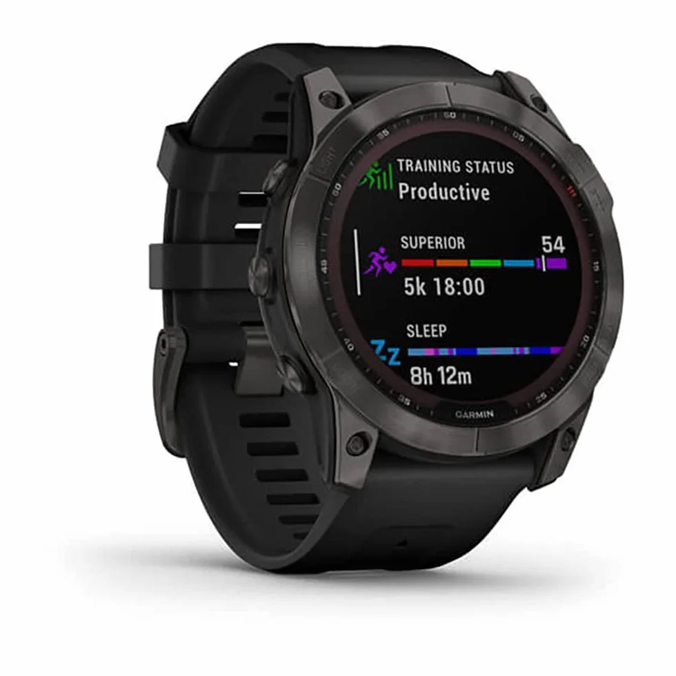 Garmin Fenix 7X Sapphire Solar Grigio Carbonio DLC Titanio Rinnovato