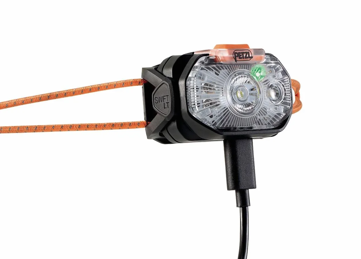 PETZL Swift LT Lampada Frontale Ultraleggera Ricaricabile 380 Lumen Nero