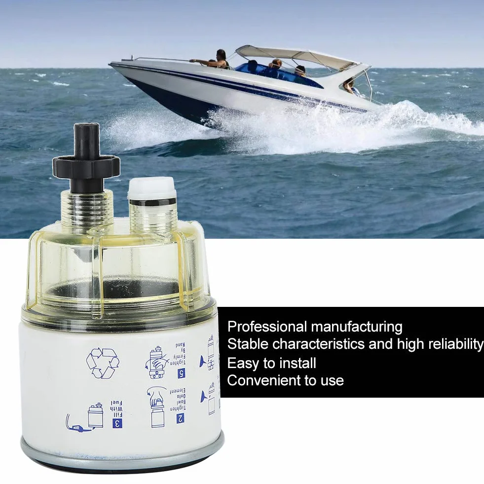 R12T Filtro separatore acqua carburante universale per barche