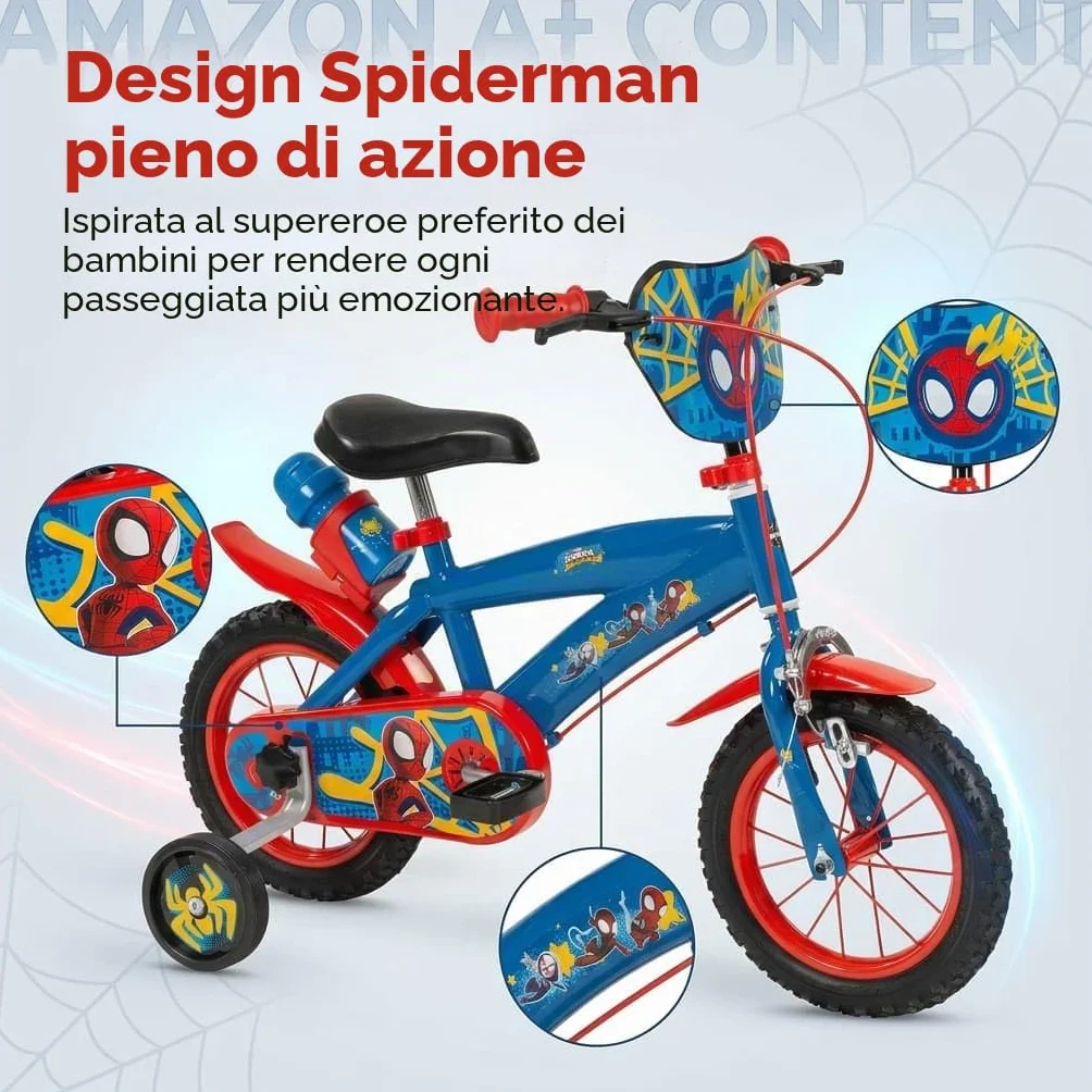 TOIMSA Bicicletta 12" Spiderman Huffy