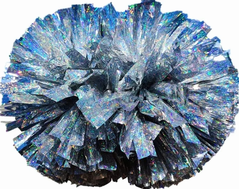 Pompon da Cheerleading 12,6 Pollici con Diamante Metallico Lucido per Bambini, Giochi Sportivi Scolastici