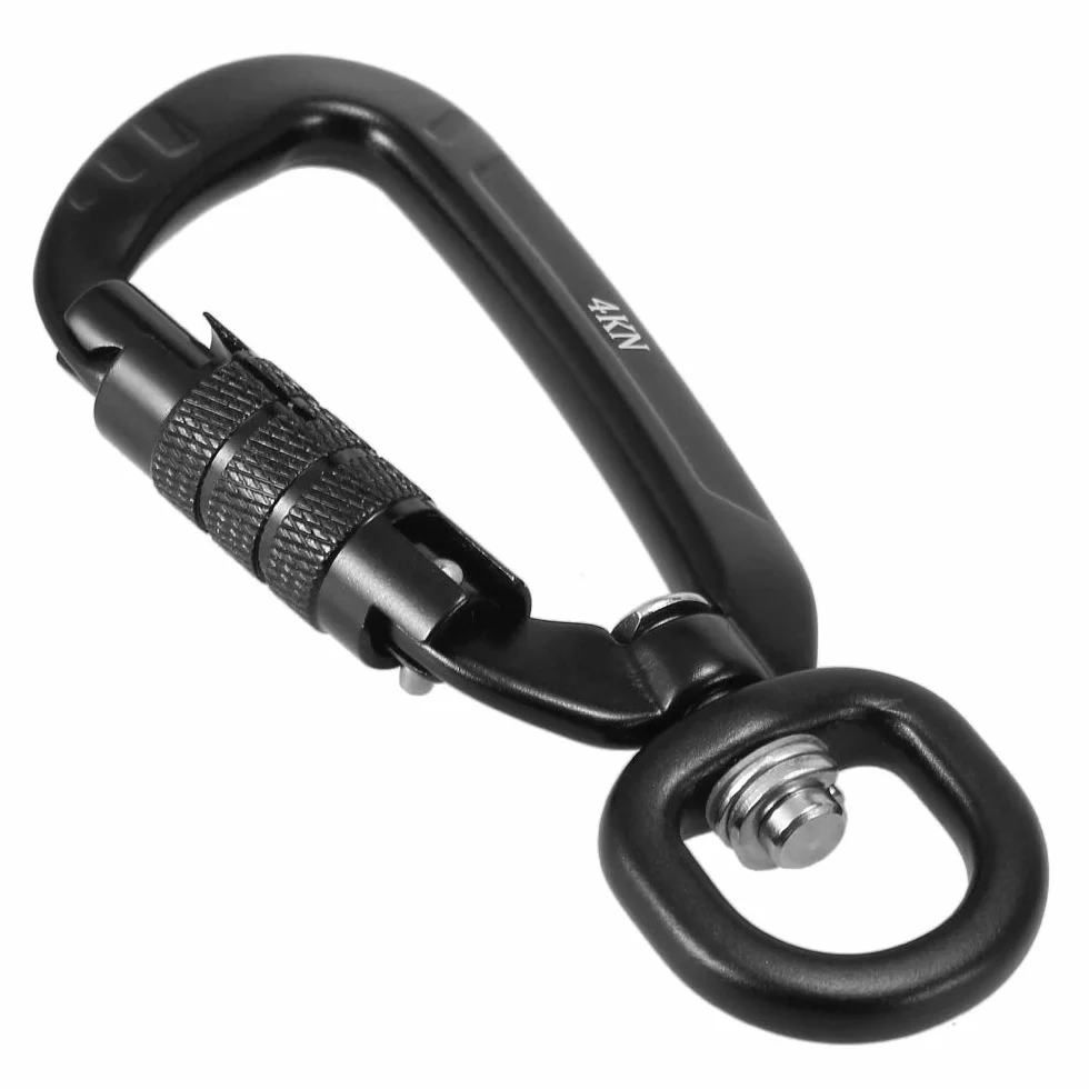 Moschettone girevole 360° con bloccaggio automatico 4KN 2 pz