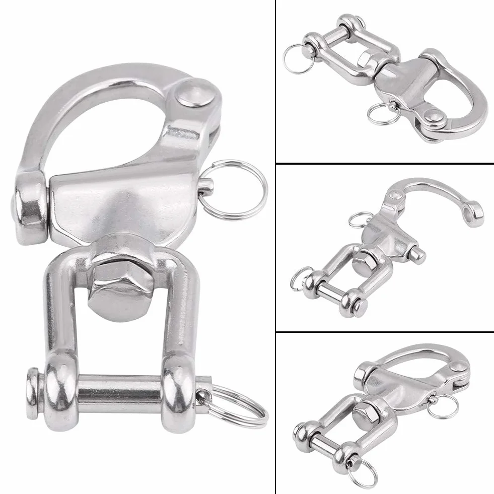 Grillo Moschettone Girevole 12mm Acciaio Inossidabile 316 Spinnaker Barche Vela (128mm)