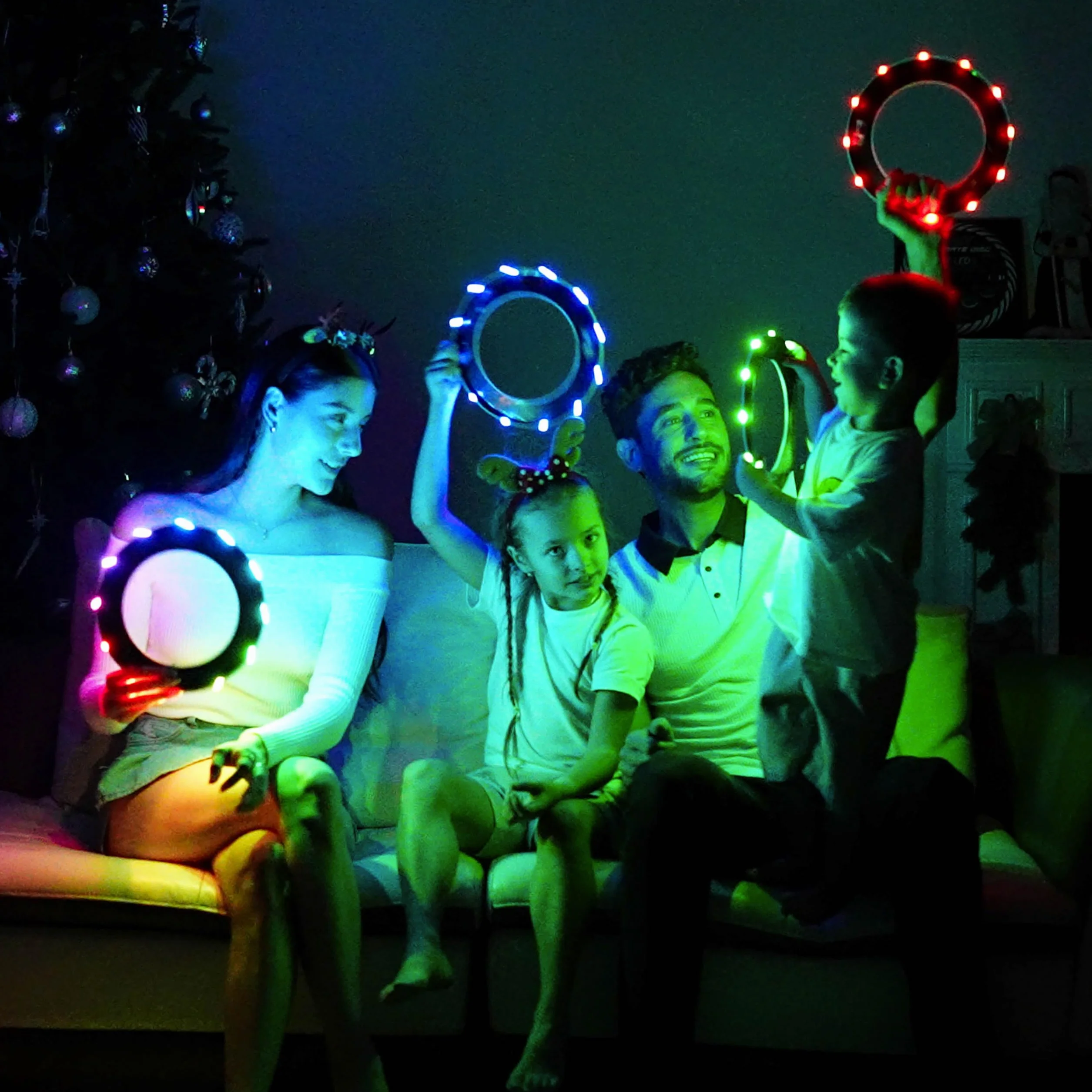 TOSY Latający Pierścień RGB 16 kolorów LED, Wodoodporny, Lekki Frisbee, Prezent na Boże Narodzenie