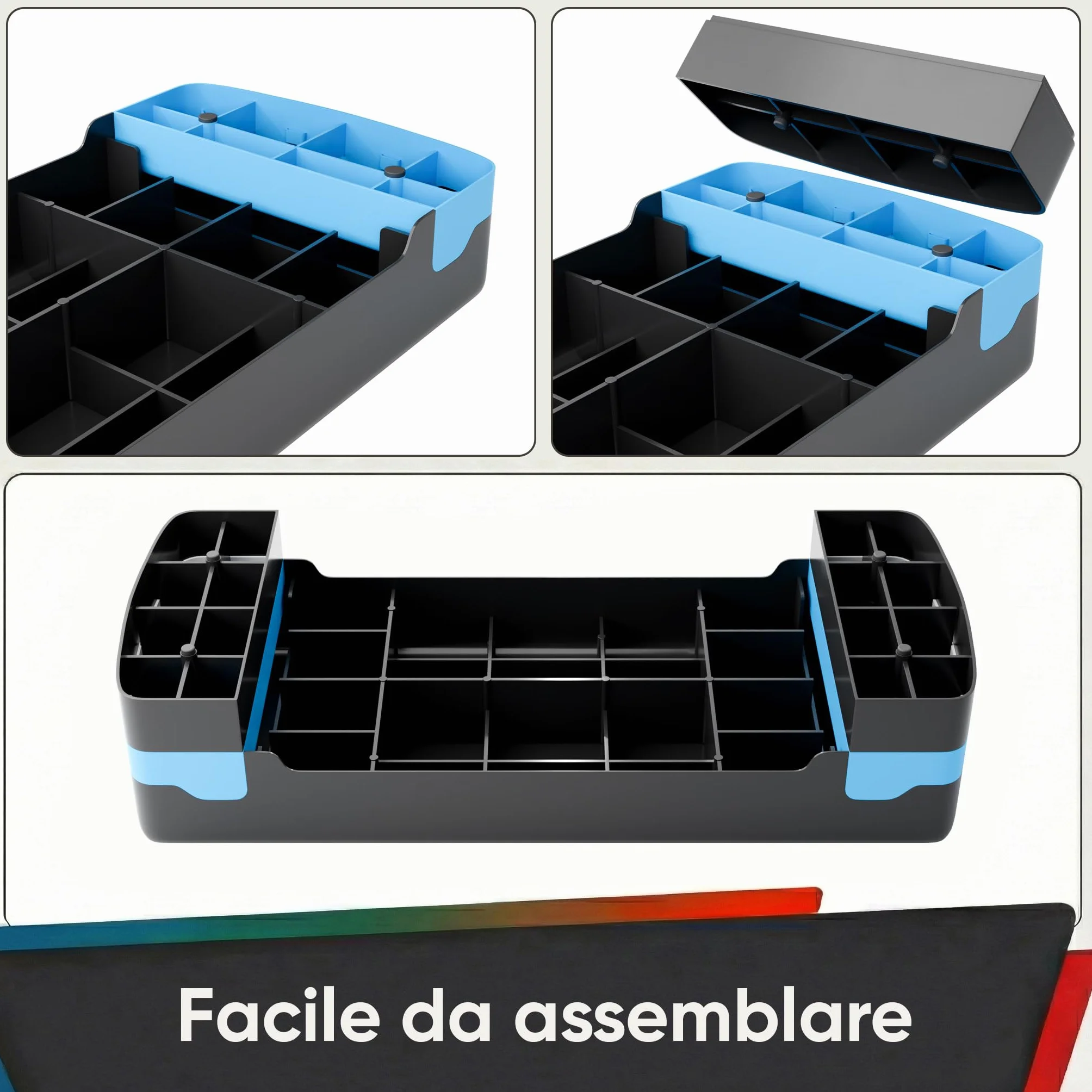 Ultrasport Step Fitness Aerobica Stepper Casa Antiscivolo Regolabile 2 Altezze Stepboard 68x28 cm Blu