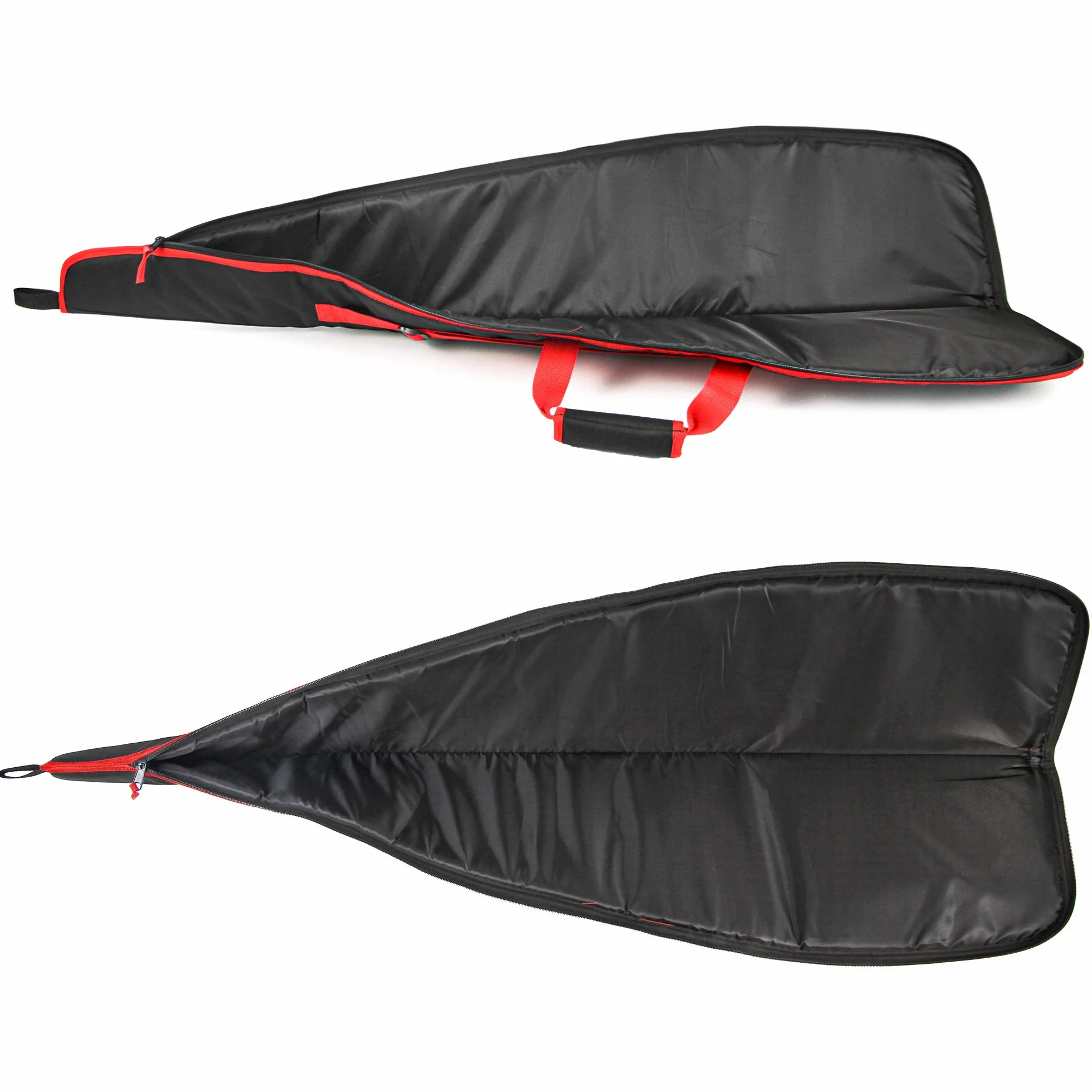 Custodia Morbida per Carabina Borsa da Trasporto di Fucile con Tracolla 125cm Nero Rosso