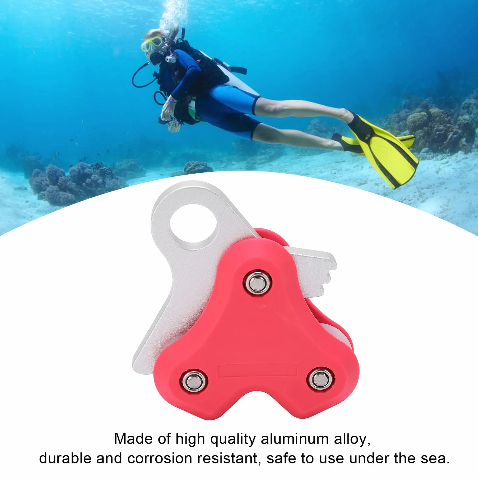 Puleggia in Alluminio per Immersione Subacquea, Accessori Corda Metallo