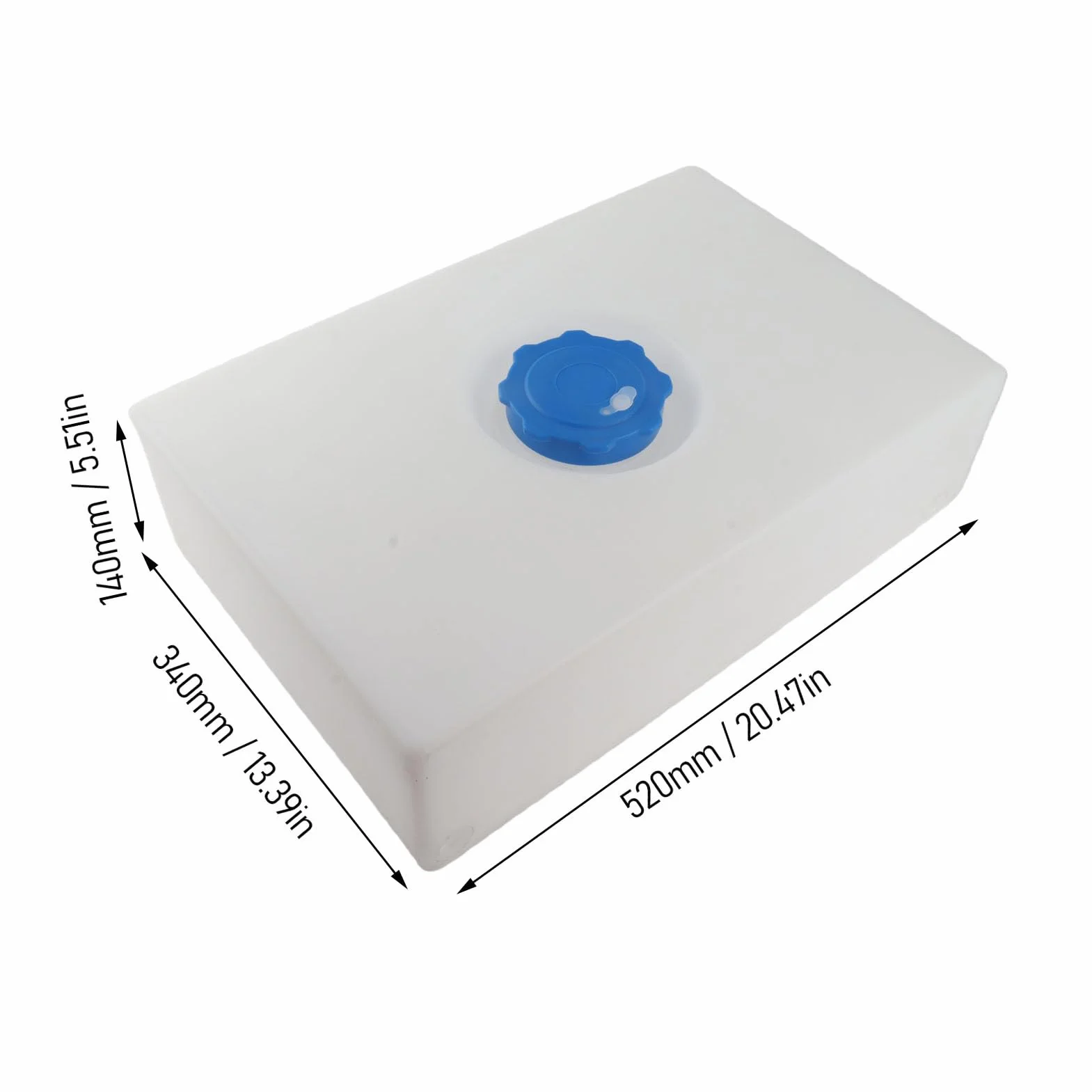 Serbatoio d'Acqua Dolce LLDPE 5 Galloni 20.47 x 13.39 x 5.51 Pollici per Barca Yacht