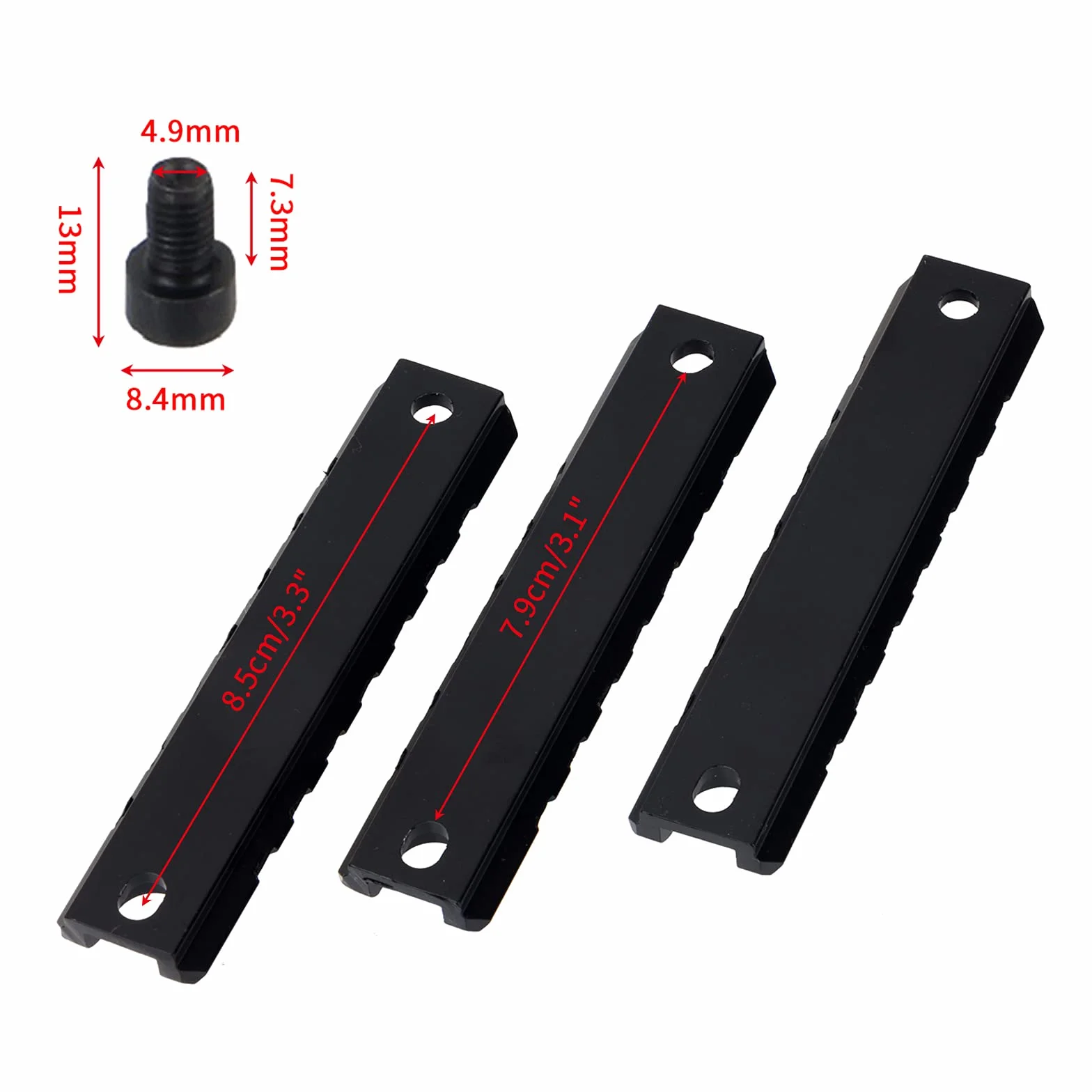 G36 Picatinny Rail 20mm Base Mount Set 3 Pezzi Alluminio per Caccia