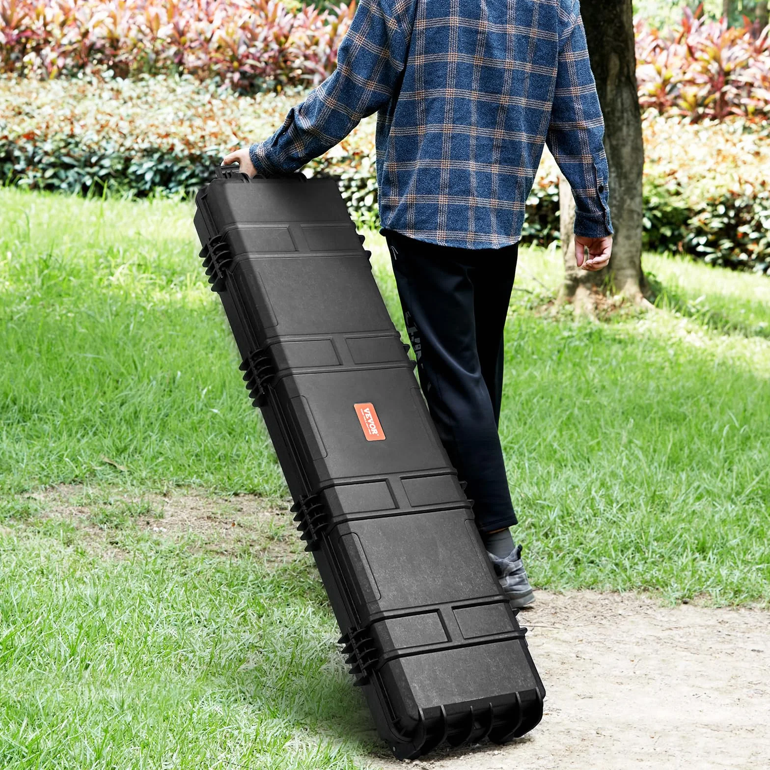 VEVOR Custodia Lunga per Pistola Fucili 138 cm Impermeabile Serratura PP con Ruote