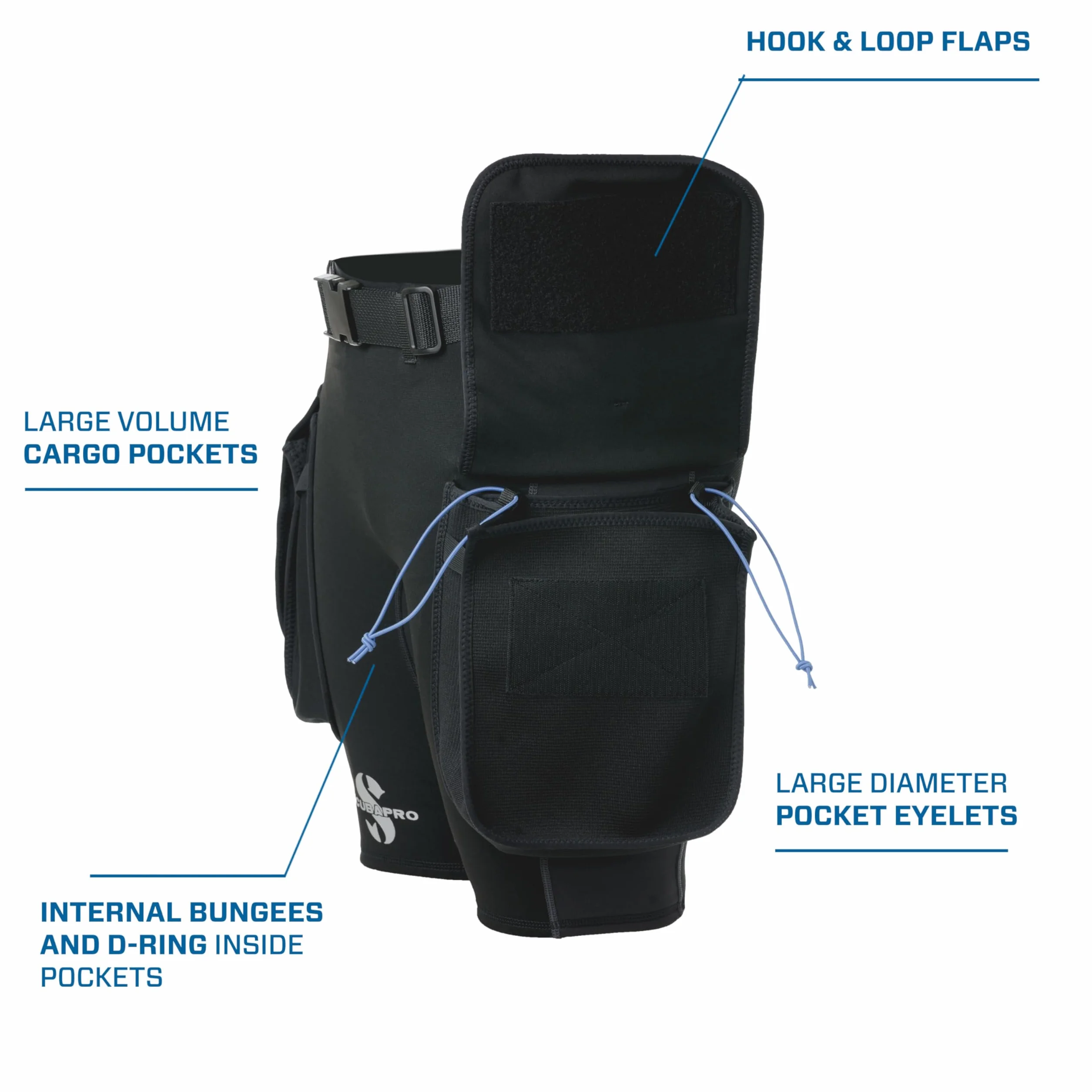 SCUBAPRO Hybrid Pantaloncini Cargo da Uomo 1 mm Tuta in Neoprene