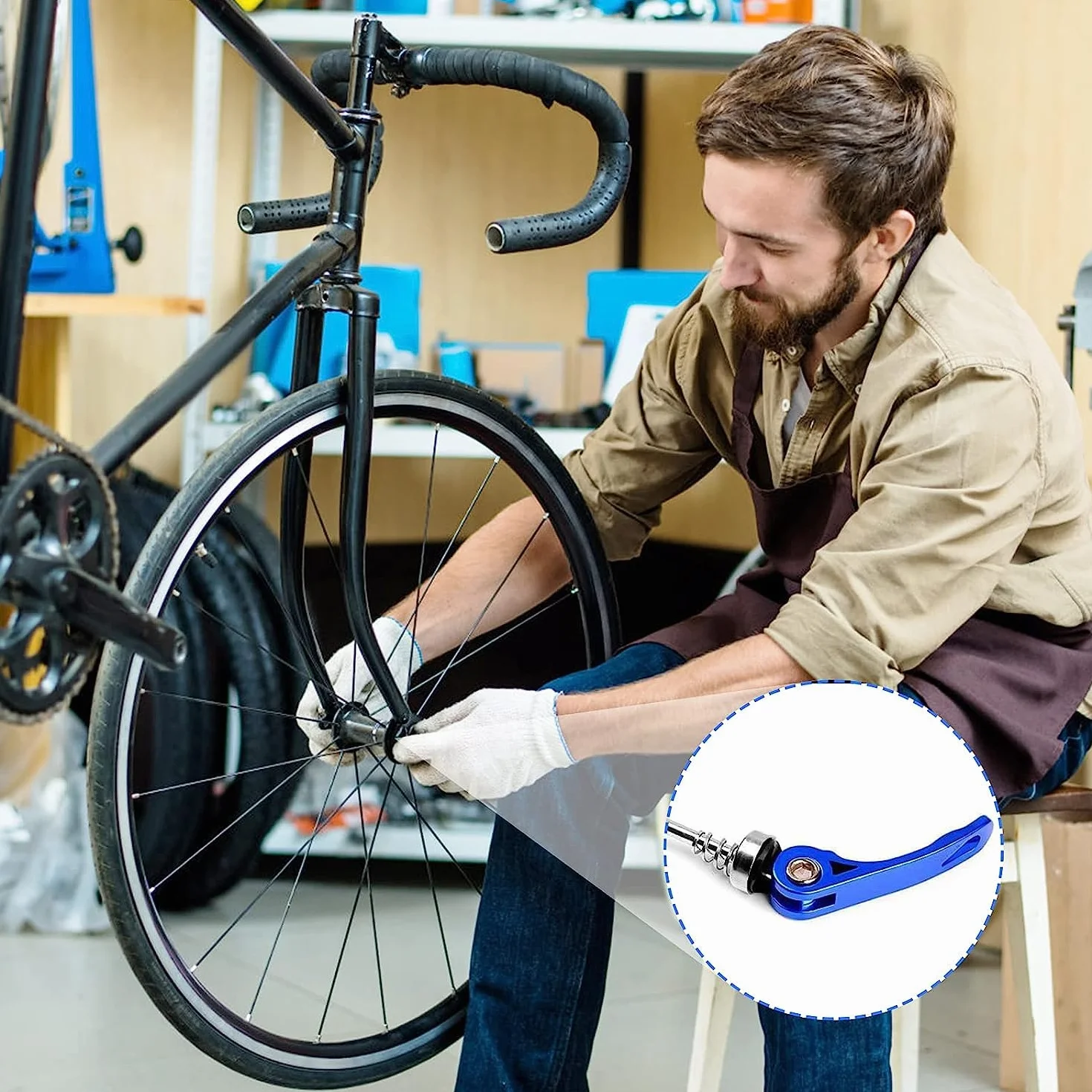 Molla per Bicicletta a Sgancio Rapido 20 Pezzi Acciaio Inossidabile Argento