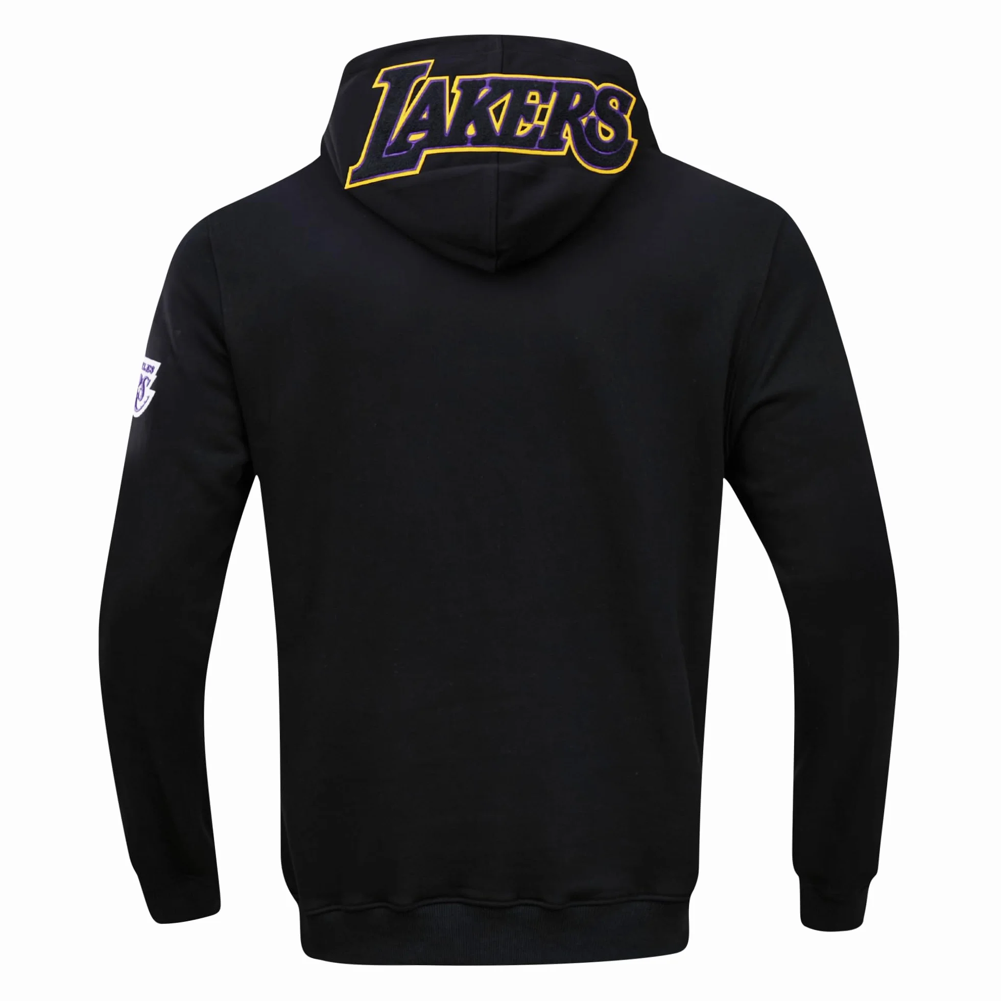 Pro Standard Felpa con Cappuccio NBA Los Angeles Lakers in ciniglia, Nera, M