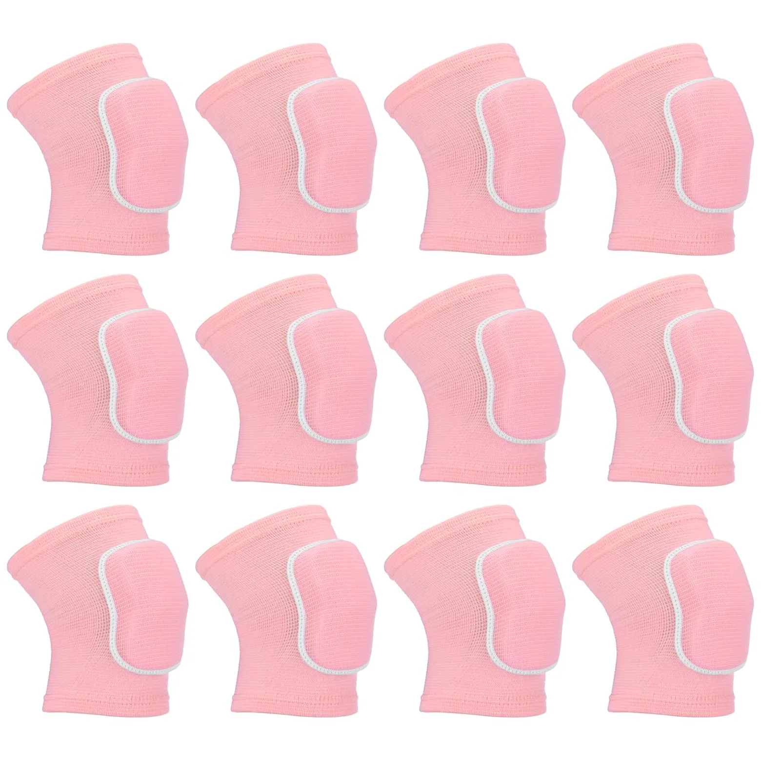 PATIKIL XS Taglia Ginocchiere Protettive, 6 Paia di Ginocchiere Spugna per Pallavolo, Traspiranti, per Ballo, per Donne e Uomini, Calcio, Basket, Allenamento, Rosa