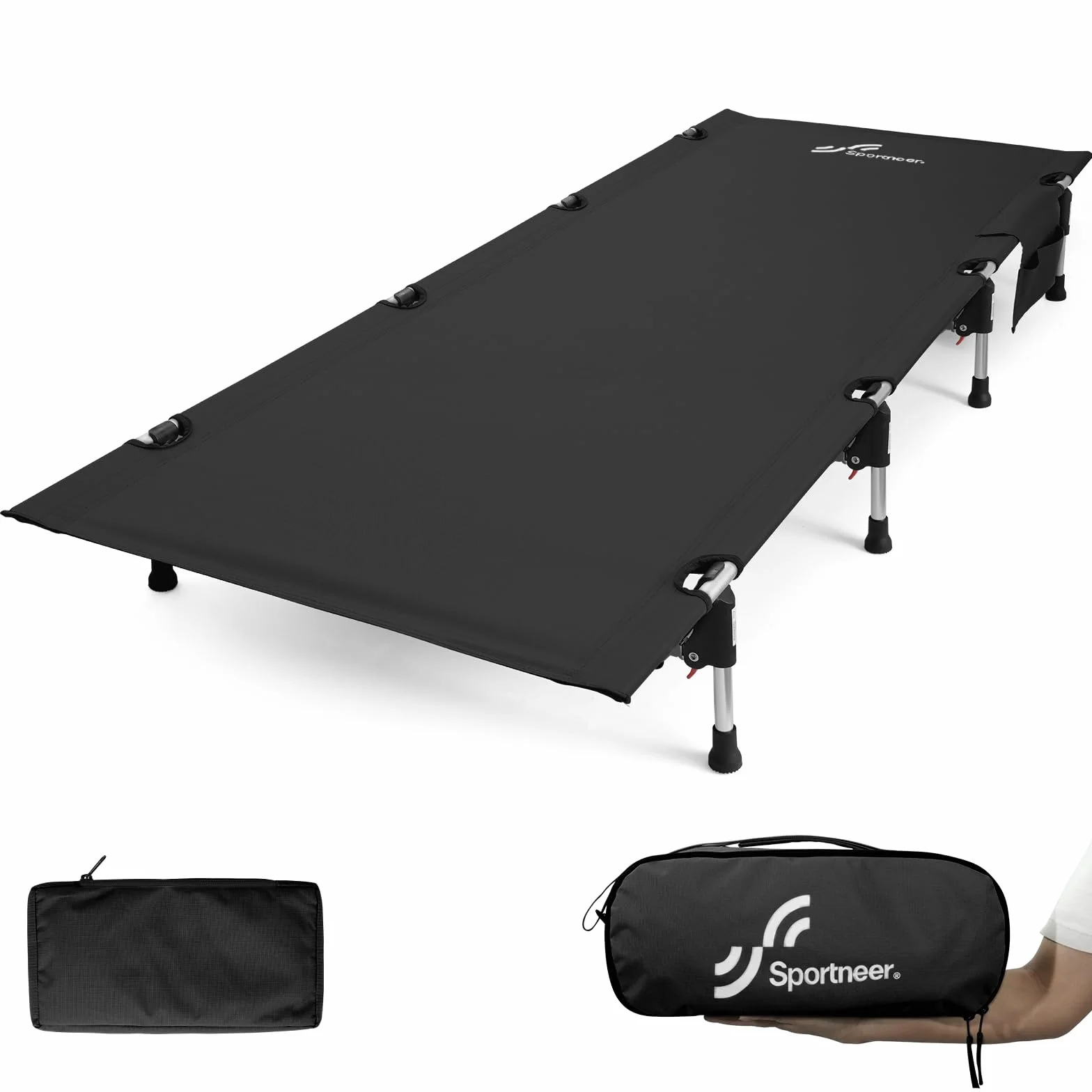 Sportneer Letto Pieghevole 190x70cm Portatile da Campeggio Carico Massimo 150kg per Tenda
