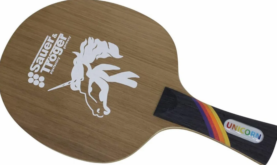 Sauer & Tröger Lama da ping pong Allround per giocatori brufolosi | Unicorn | Dritta, Concavo