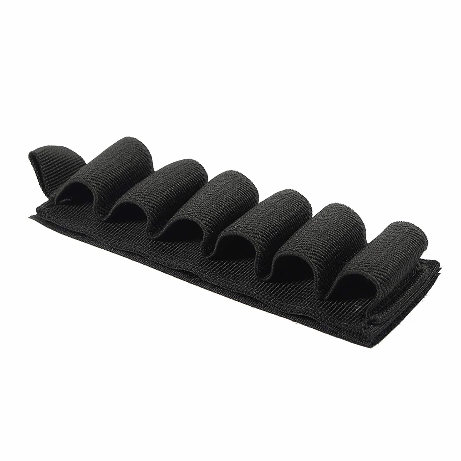 Porta cartucce tattico in Nylon 6 rotondi per fucili airsoft (Nero)