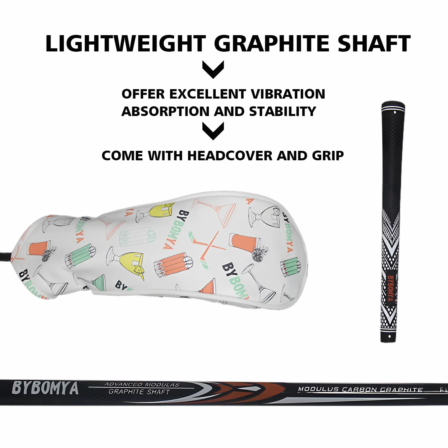 G Series Golf Hybrid Clubs for Men, 3 4 5 PW Graphite Shafts Right Hand Regular Flex