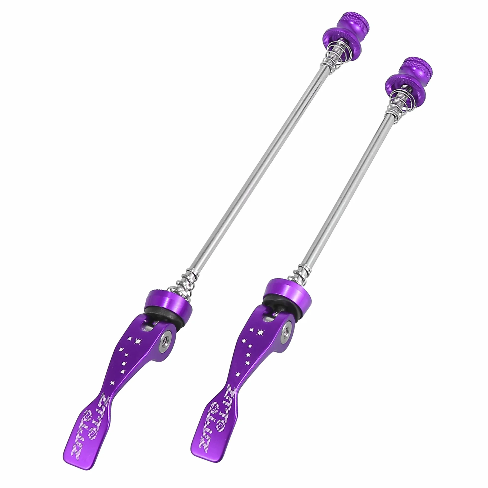 ABSOPRO Bici Rapida Rilascio Leva Spirale Assale Ruota Mozzo Viola 2 Set