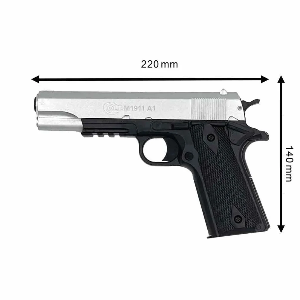 Cybergun Colt 1911 HPA Bicolore Airsoft Pistola a Molla Metallo 0,5 J Nero/Argento