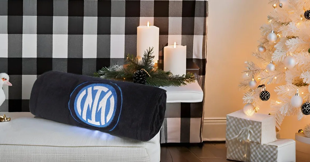 Plaid Inter 100x150cm Nero Prodotto Ufficiale