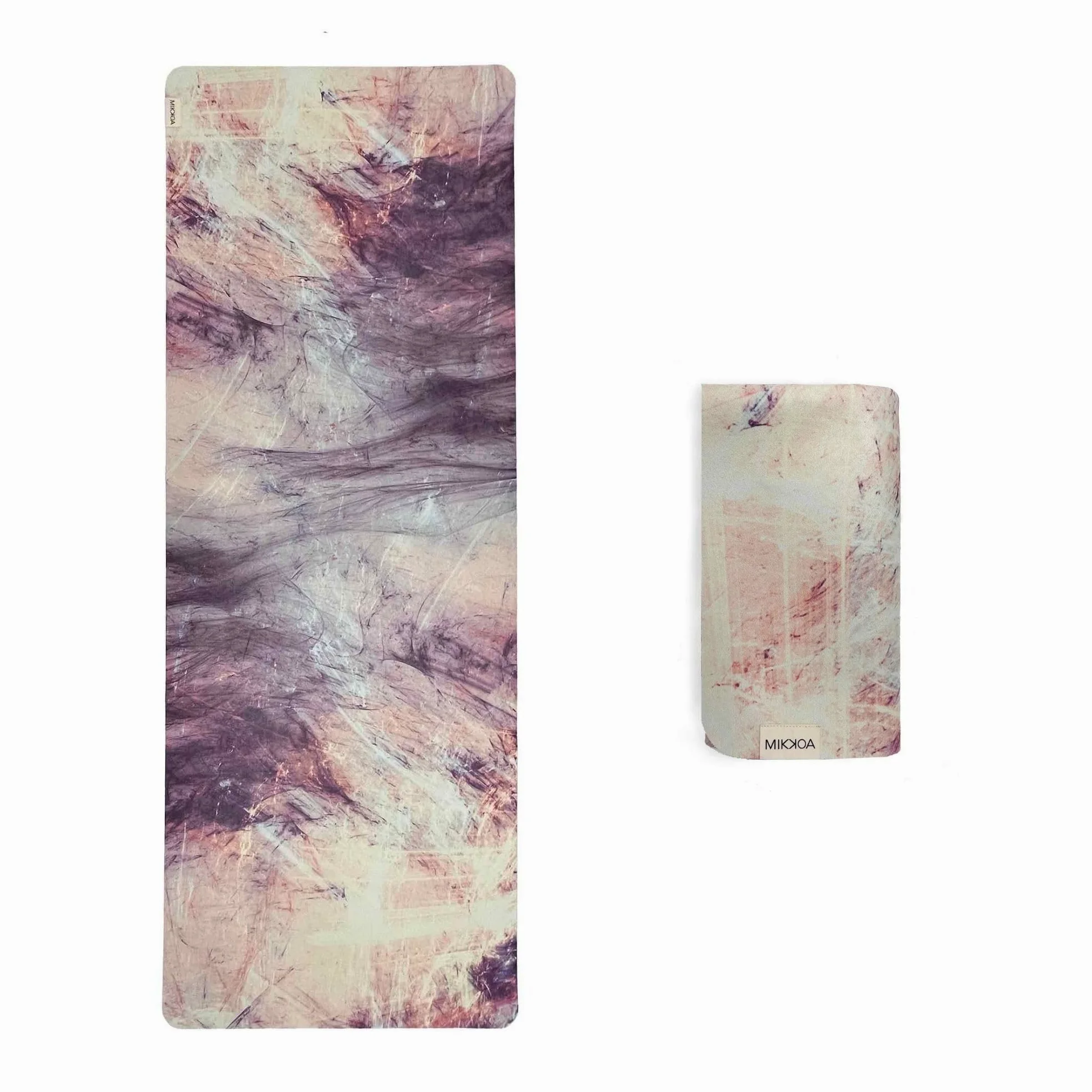Mystic Marble - Tappetino da yoga da viaggio, pieghevole, leggero, antiscivolo, lavabile in lavatrice, colore: verde