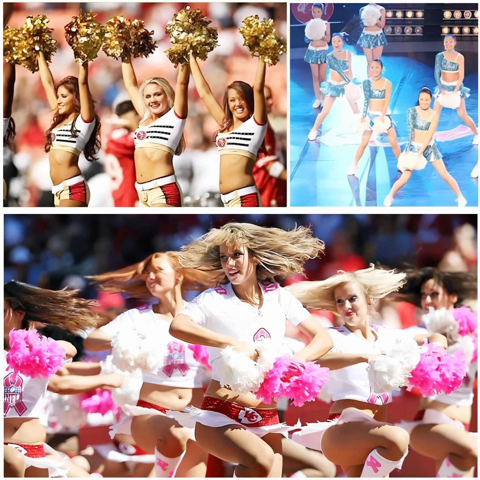 Pom pom da cheerleader 2 colorati per ragazze 8 colori bianco