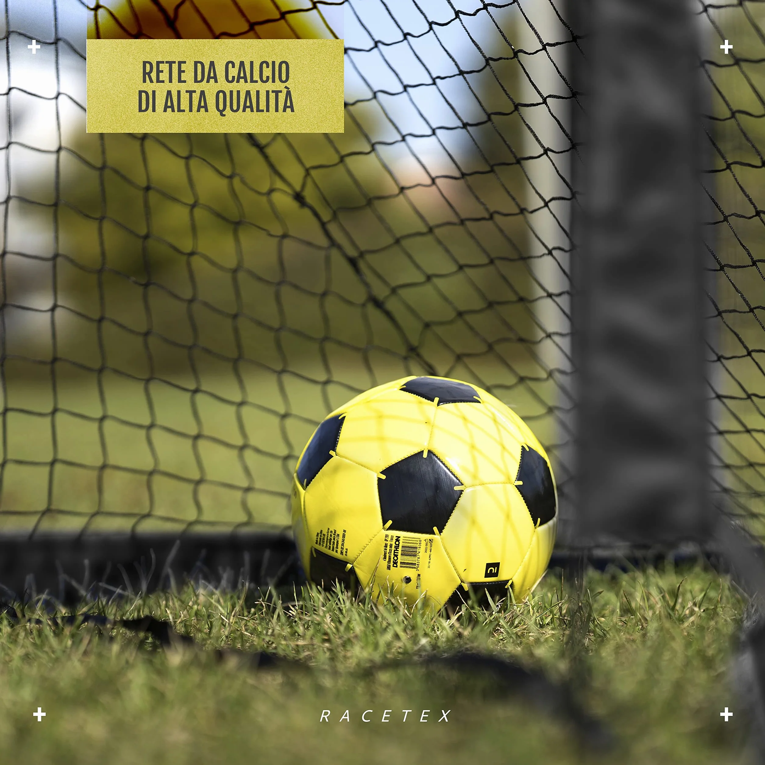 Racetex set di 2 porta calcio bambini - porte da calcio incluse in una pratica borsa per il trasporto - Versione con [ASTE RINFORZATE CON FIBRA DI VETRO] - porta per bambini