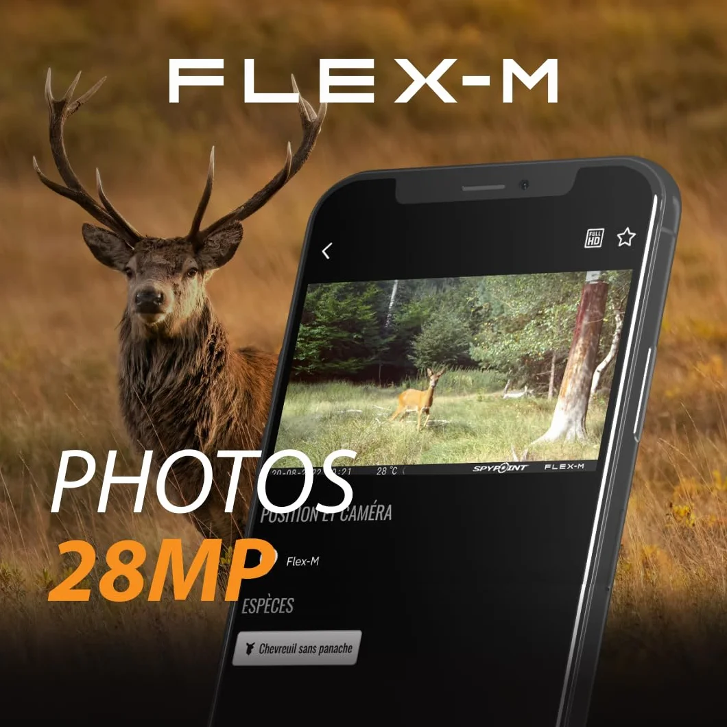 Spypoint Flex-M fotocamera per animali selvatici 28MP visione notturna app smartphone