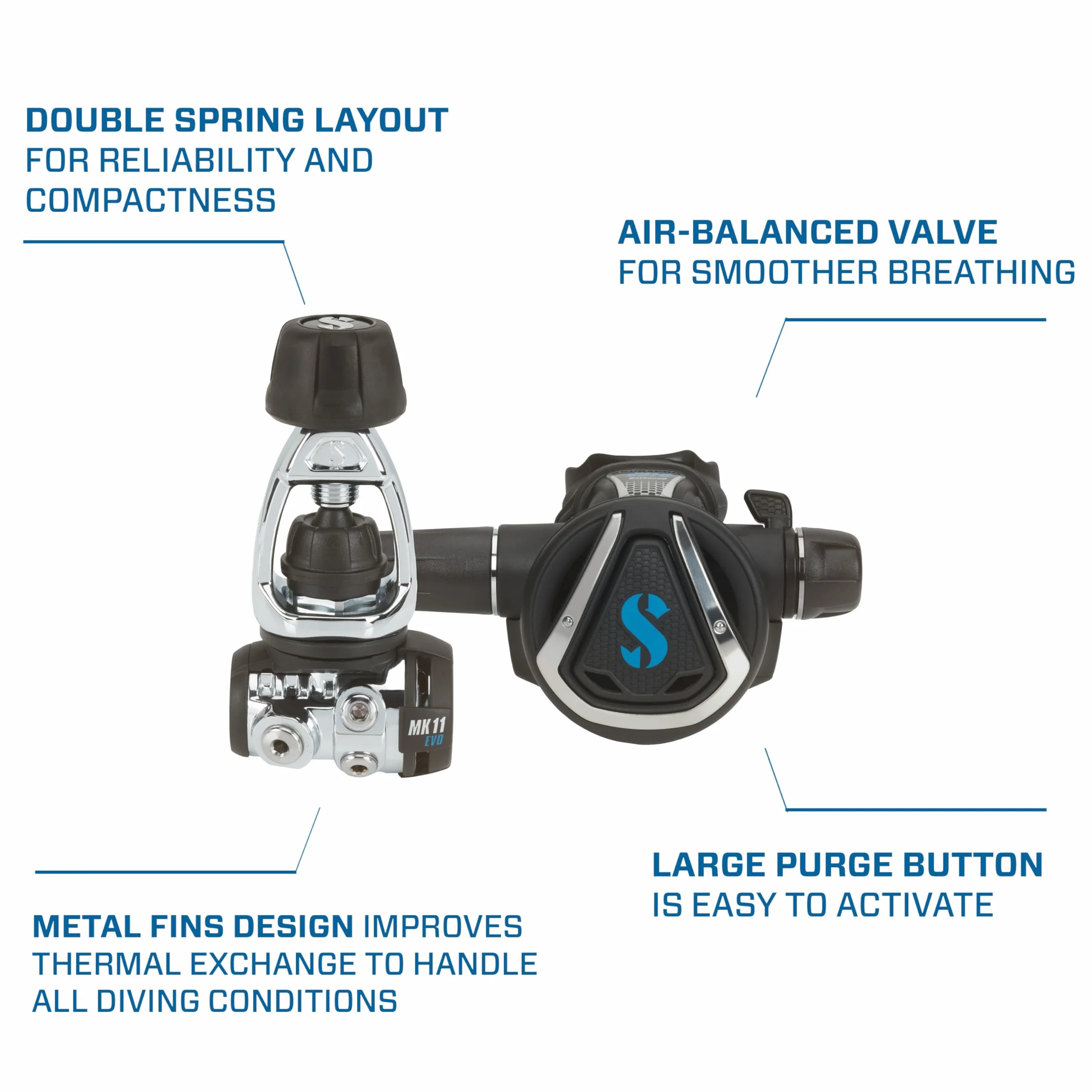 Scubapro MK11 EVO/C370 Regulator, Unisex-Adult, One Size