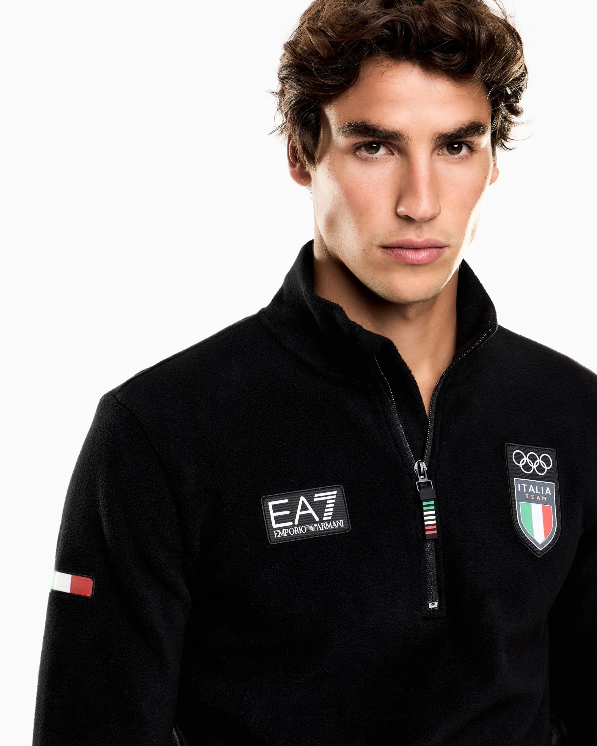Emporio Armani EA7 Italia Team Olimpiadi 2026 Polar Fleece Pile tecnico da sci Uomo