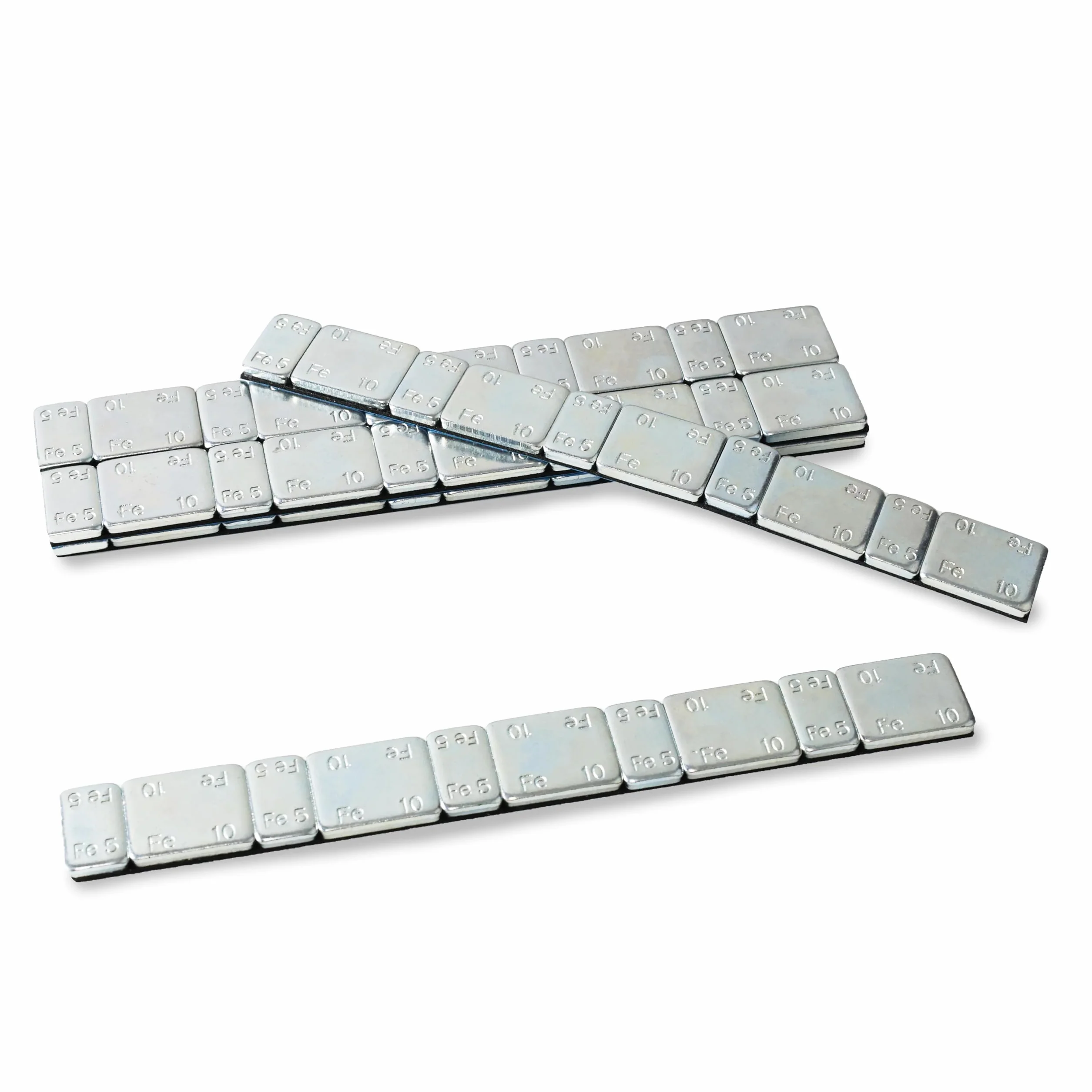 Stick sui pesi della ruota, 5 g x 5 + 10 g x 5 bande adesive per bilanciatore di pneumatici peso barra adesiva 6 strisce