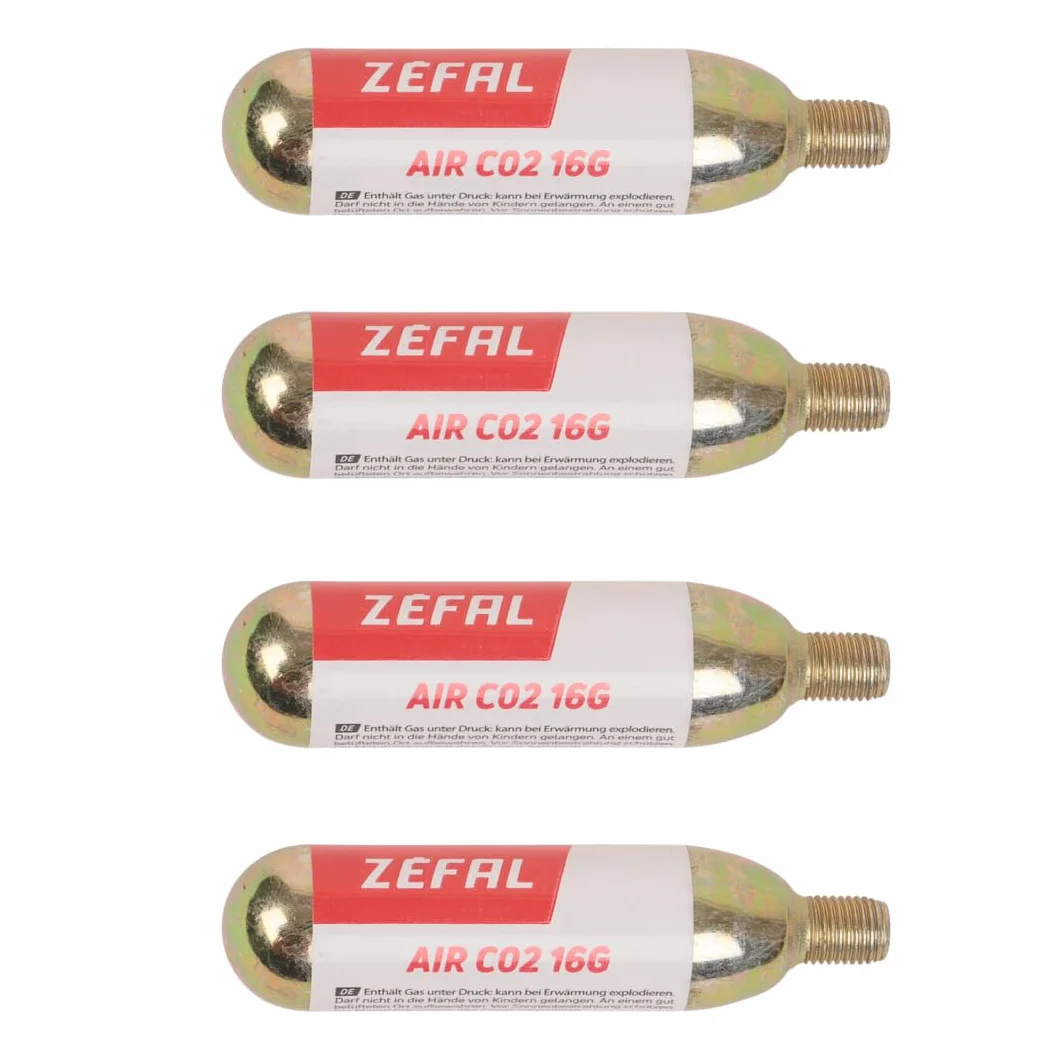 ZEFAL Pack Cartucce CO2 16g - Confezione da 4 - Bici Filettatura