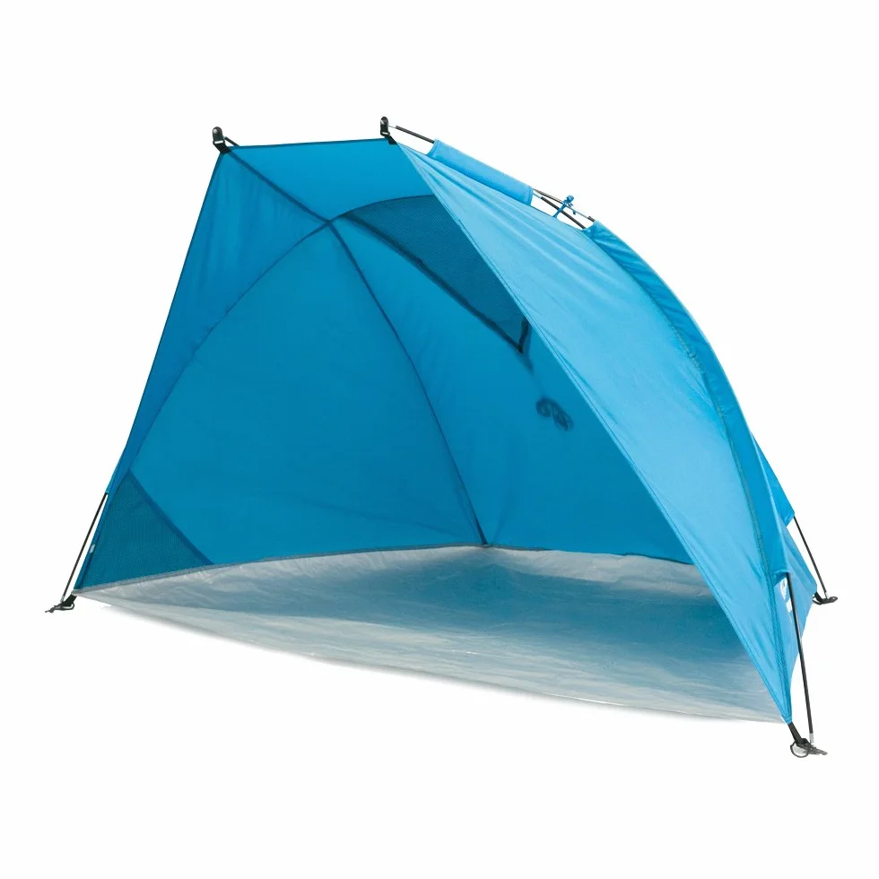 outdoorer tenda da spiaggia Helios Air, blu, UV 80, compatta, ventilata — tenda da spiaggia da viaggio