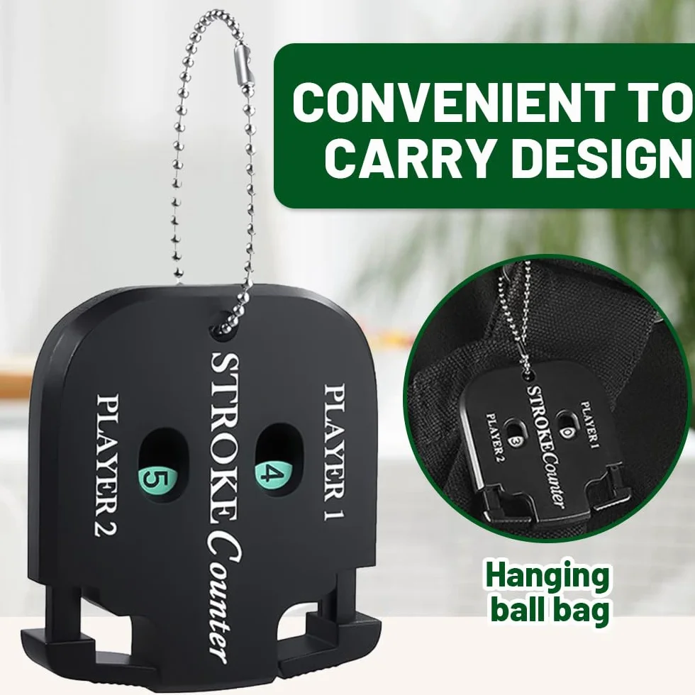 Contatore Porta Da Golf 2 Pezzi Digitale Con Catena, Materiale Abs Resistente, Leggero Portatile per 2 Giocatori