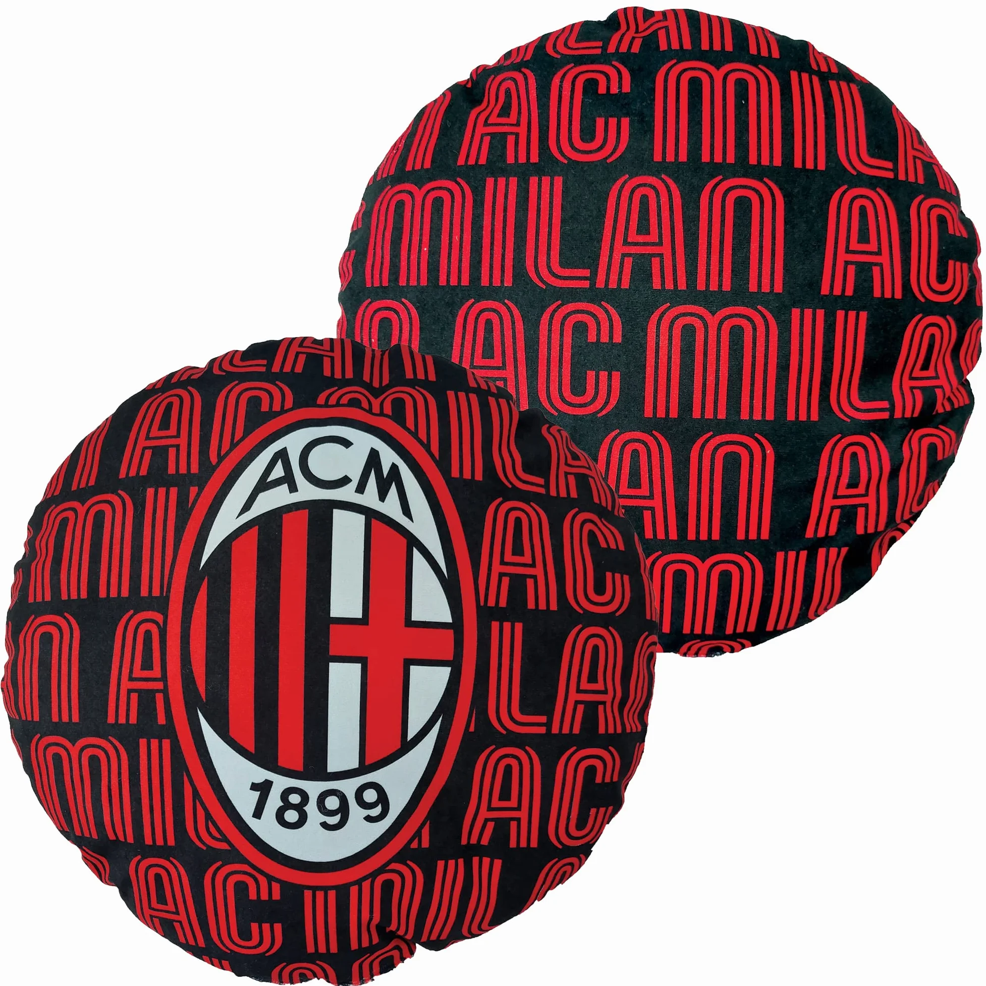 Cusino Rotondo Arredamento AC Milan Rosso Nero Prodotto Ufficiale