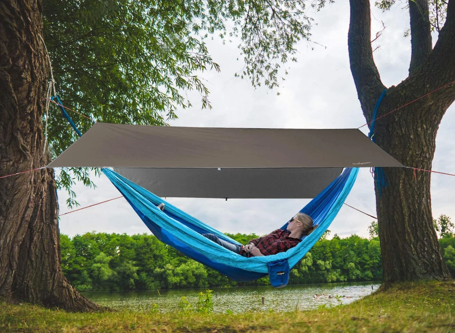 Unigear Telo antipioggia Tarp Rain Fly Telo per tenda impermeabile, riparo da trekking pieghevole, leggero, impermeabile per il campeggio e la protezione contro la pioggia, la neve e il sole