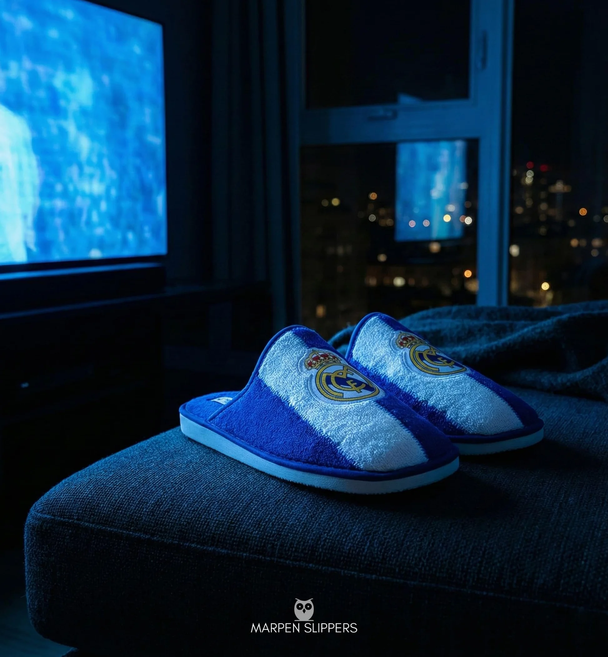 MARPEN Slippers Scarpe da Casa Real Madrid CF Ufficiali Stagione 24/25 Uomo Donna Leggere Invernali