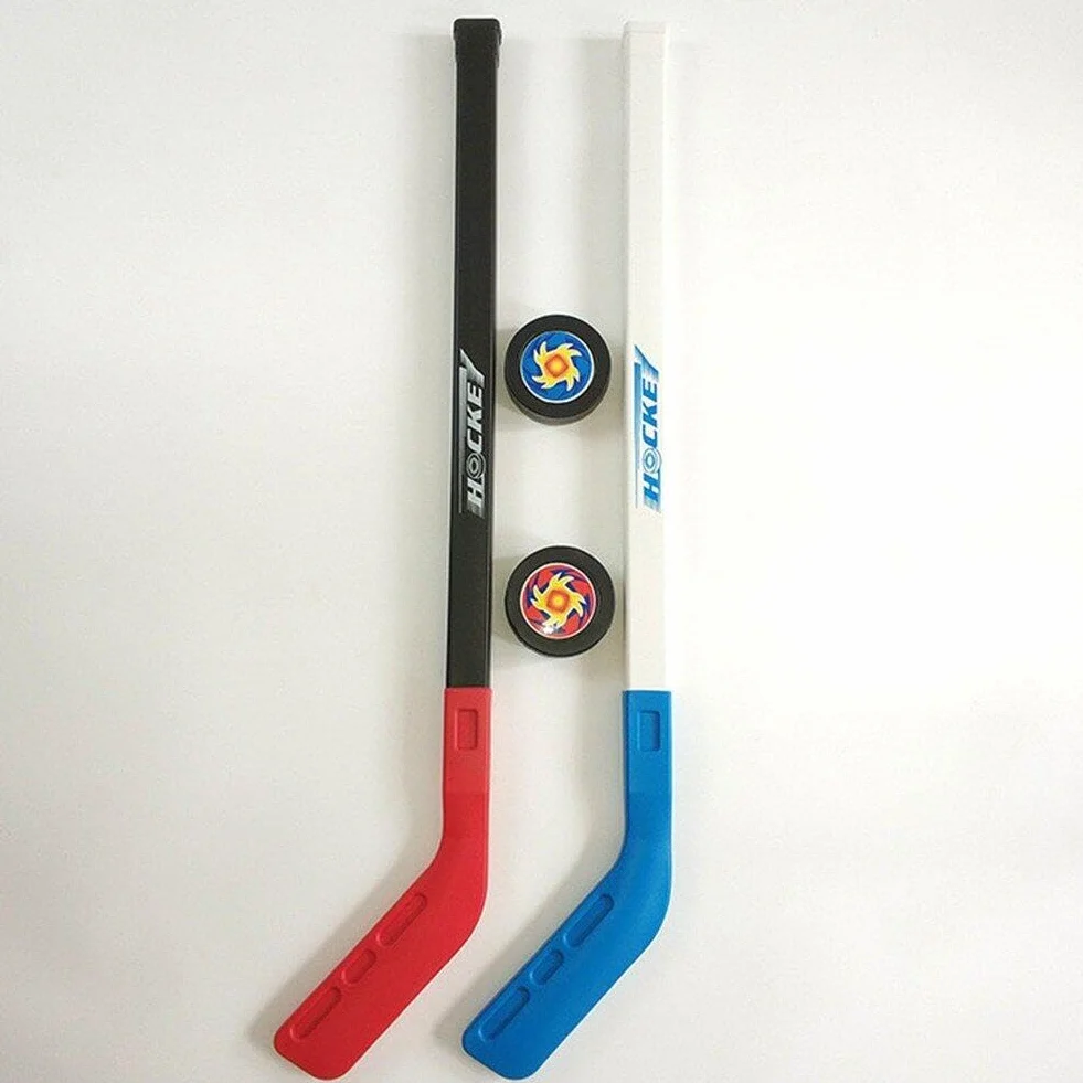Kids Street Hockey Puck Set 70 cm 2 Bastoncini Hockey Sport Allenamento Junior per Bambini